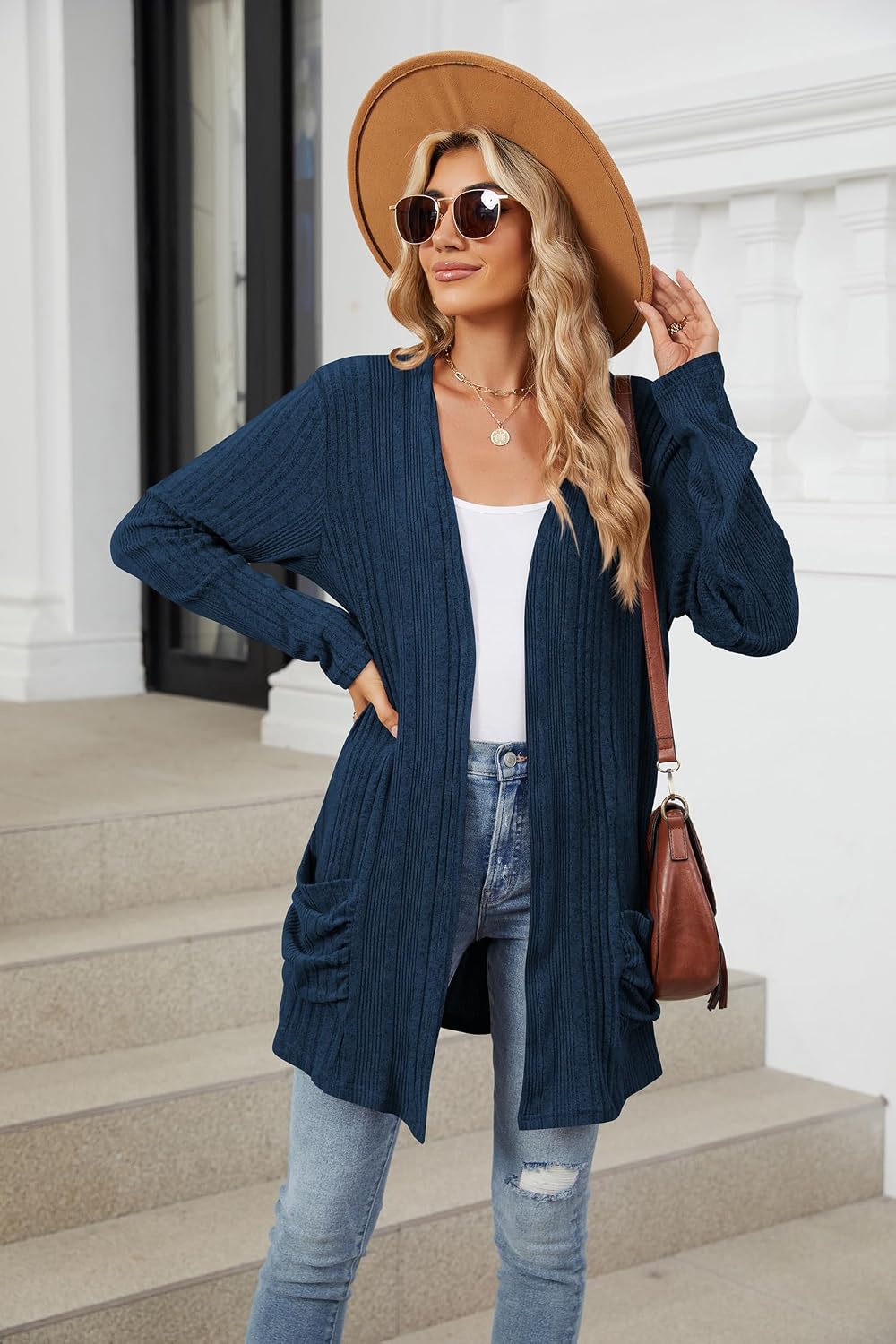 Detalle 2 de Famulily Longline Loose Cardigans for Women UK, Fall Winter Cosy Open Front Sweater Ribbed Cardigan with Pockets
Famulily Longline Loose Cardigans for Women UK,…