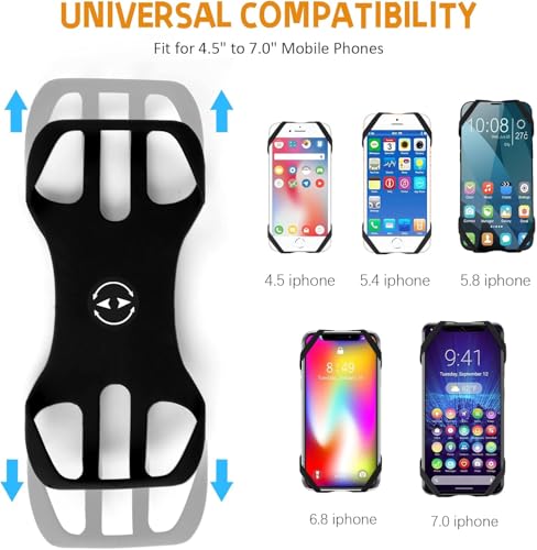 Detalle de Rouclo Uchwyt na telefon pentru vélo – support universel avec amortissement, 360° rotation (Noir, 4)