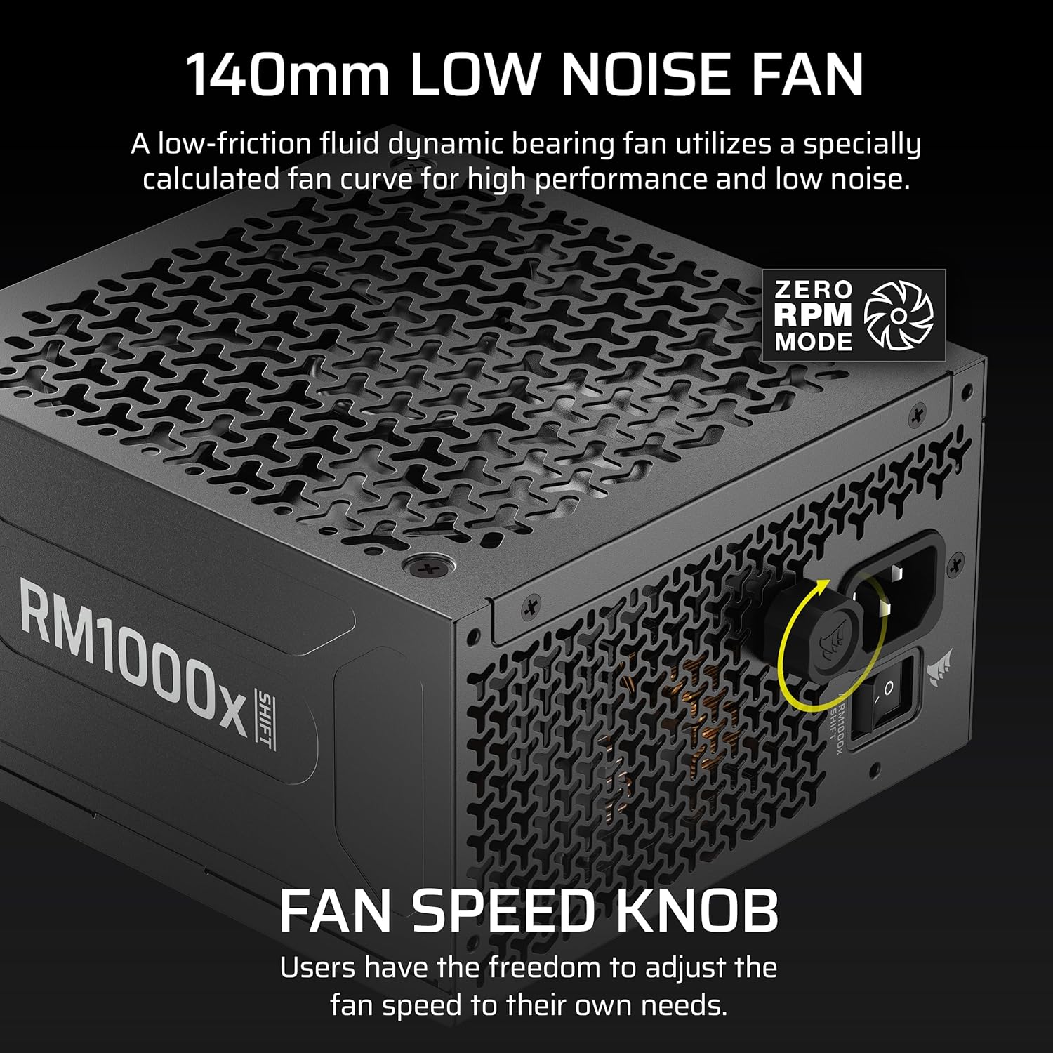 Detalle de CORSAIR RM1000x SHIFT (2025) Fully Modular ATX Power Supply