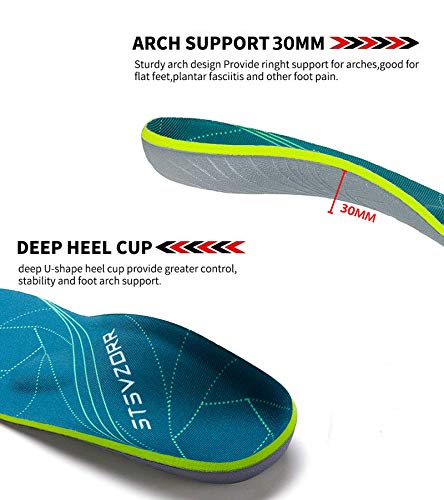 Thumbnail 2 de iFitna Plantar Fasciitis Arch Support Insoles (UK Size 13, 12.2" Length, Green)