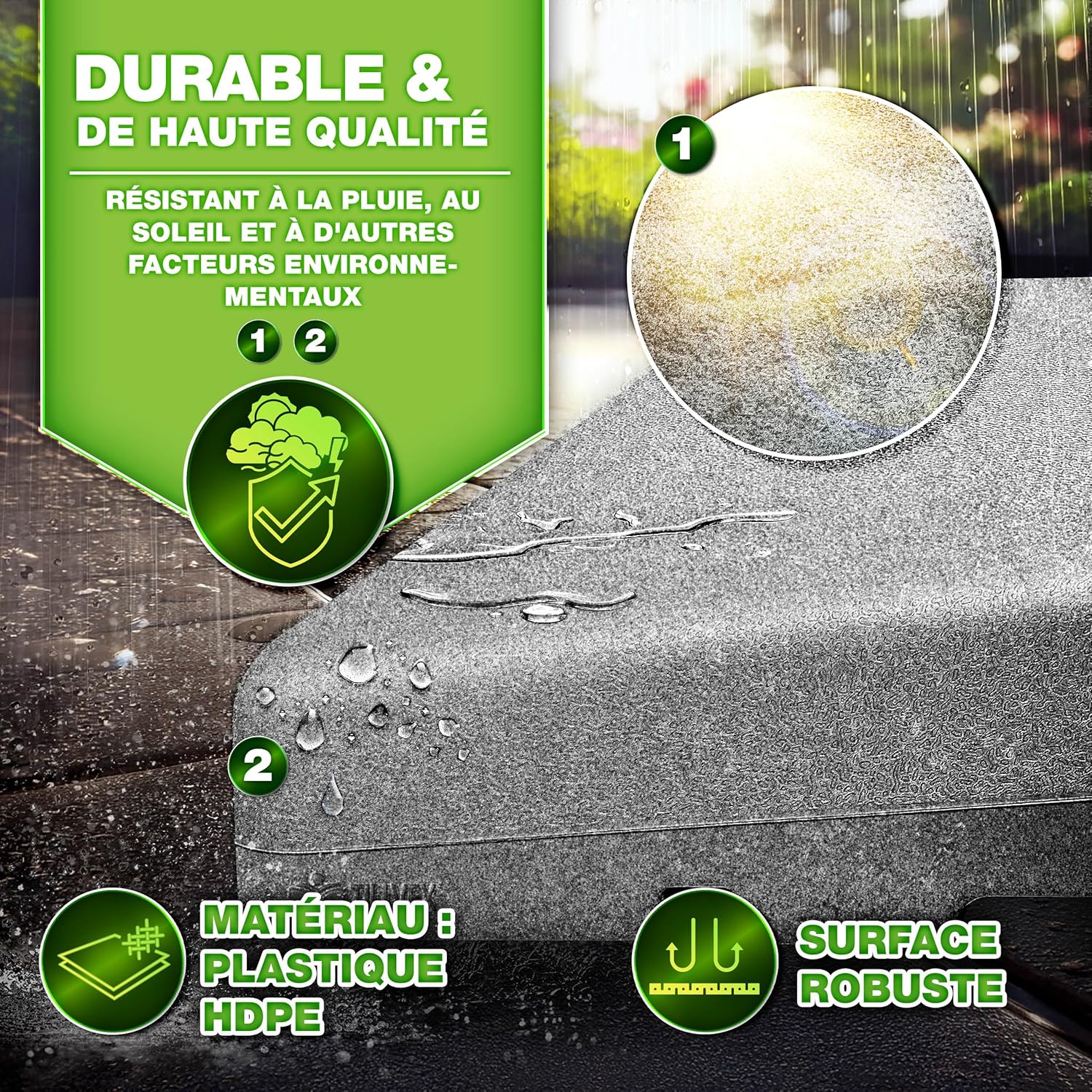 Thumbnail 3 de tillvex Lestage & Dalles Carrées pour Parasol Déporté : base remplissable et modulable en granit synthétique