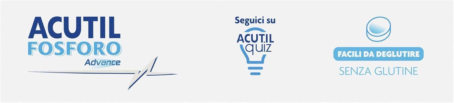 Detalle de Acutil Fosforo Advance — Integratore alimentare con Vitamina B6, L‑Asparagina, Fosfoserina e L‑Glutammina, 50 Compresse