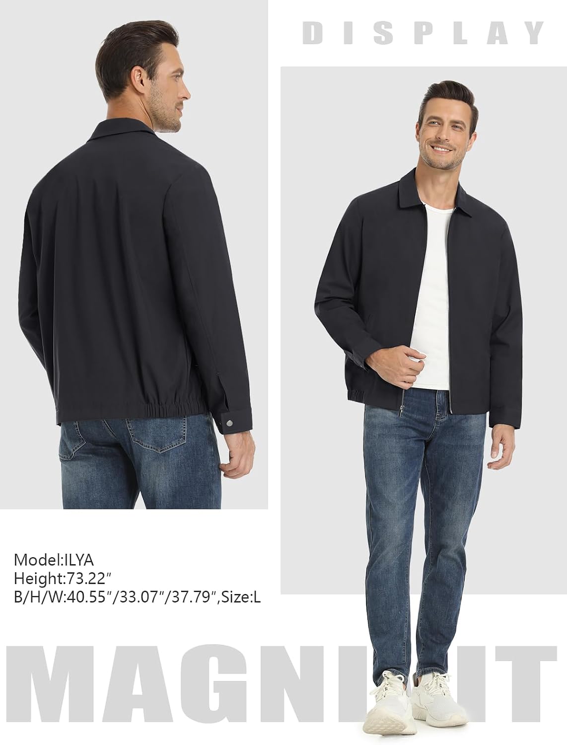 Detalle 2 de MAGNIVIT MT-420 Men's Lightweight Windbreaker Jacket, Waterproof, Windproof