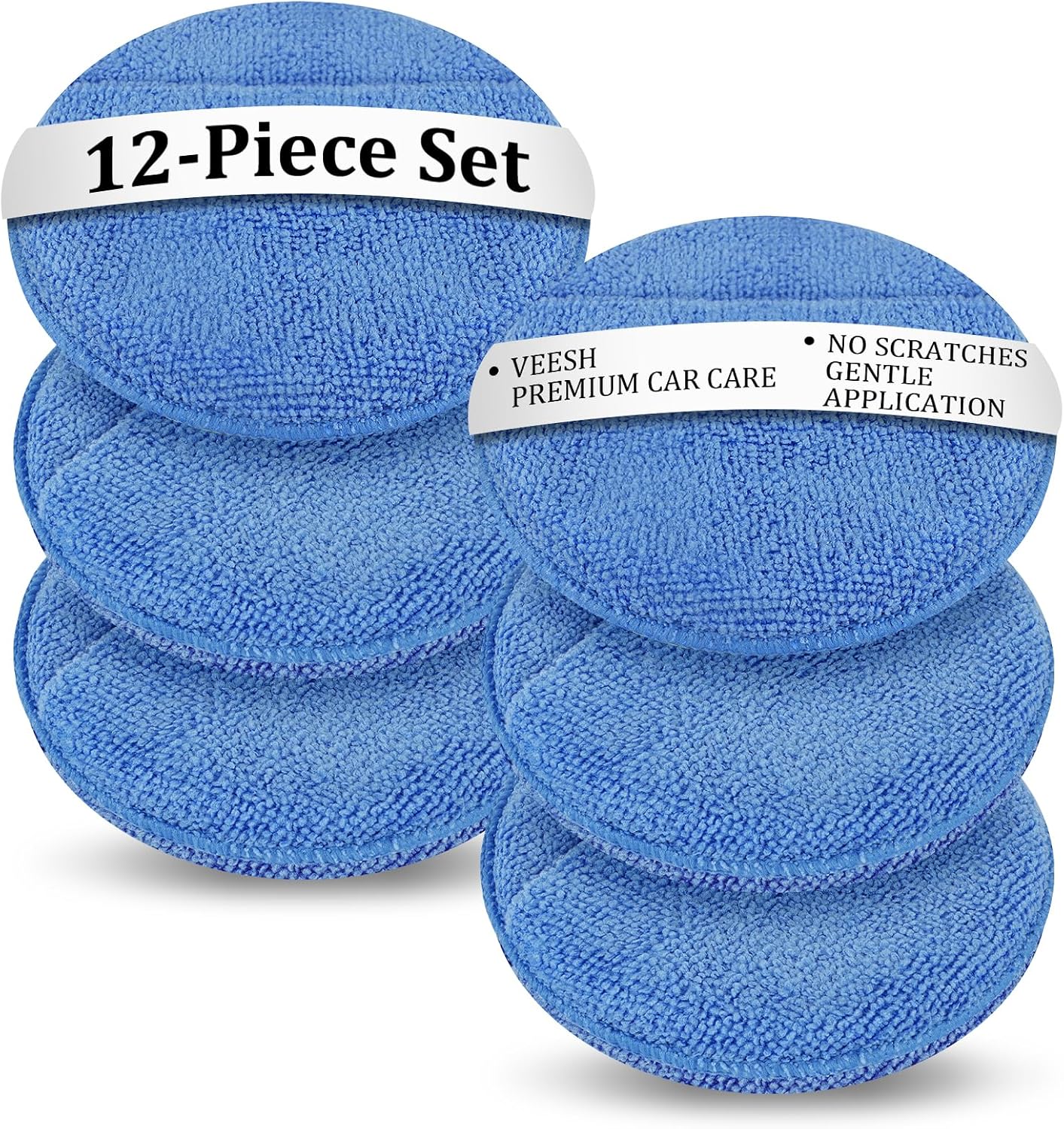 Detalle de vsshe U10-PGHML250501-FBA microvezel polijstpads, 12 stuks met vingerringen