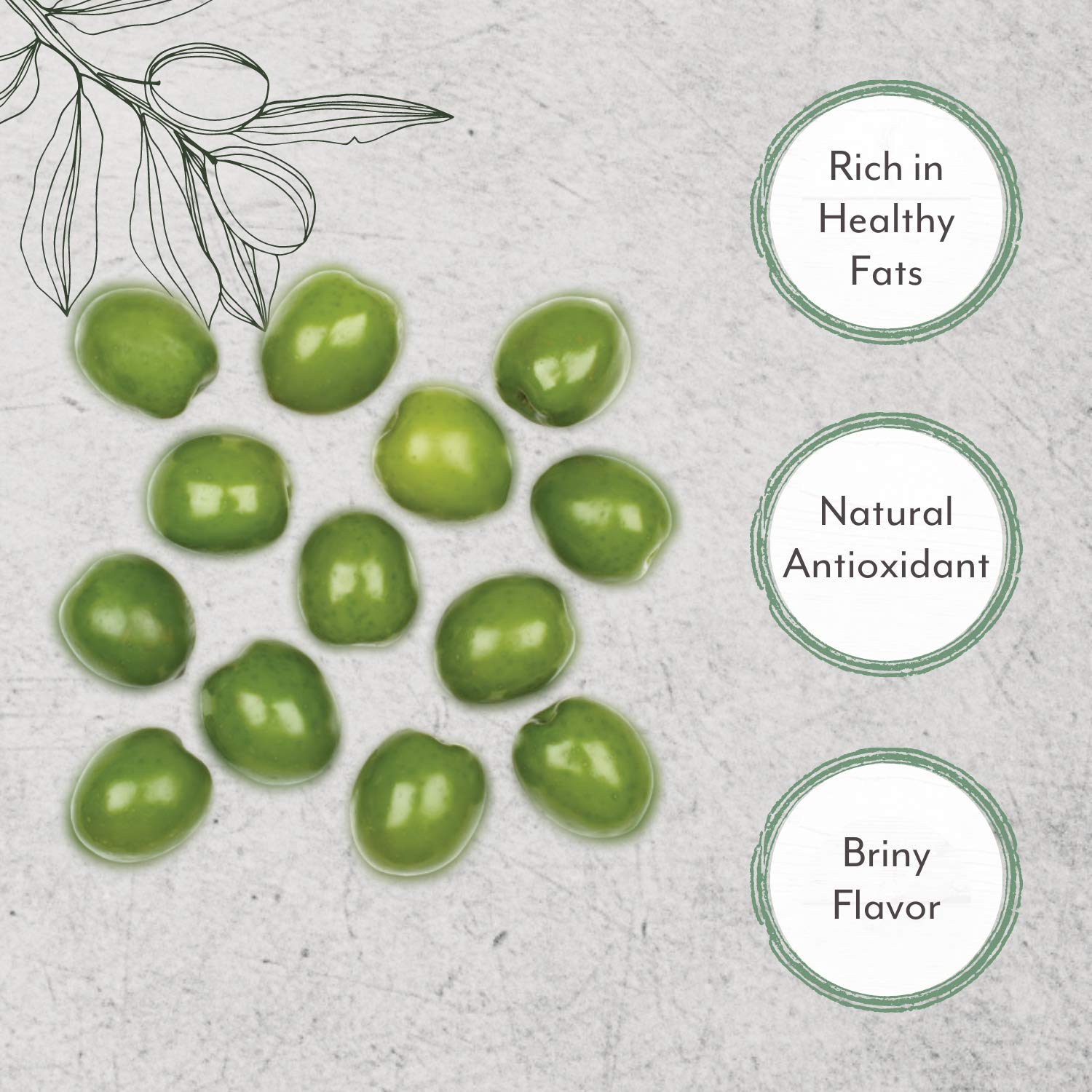 Detalle de Roland Foods 71900 Whole Sicilian Castelvetrano Olives, 3 lb 4.9 oz Can