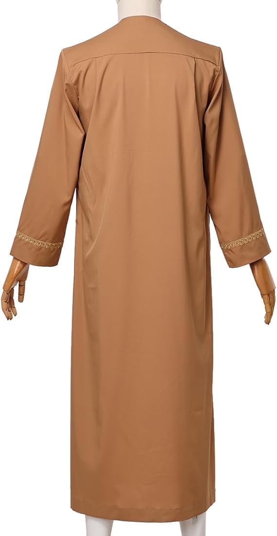 Detalle de CAMDOM Herren Kaftan für Nahen Osten & arabischen Stil mit V-Ausschnitt (Thobe-Look)