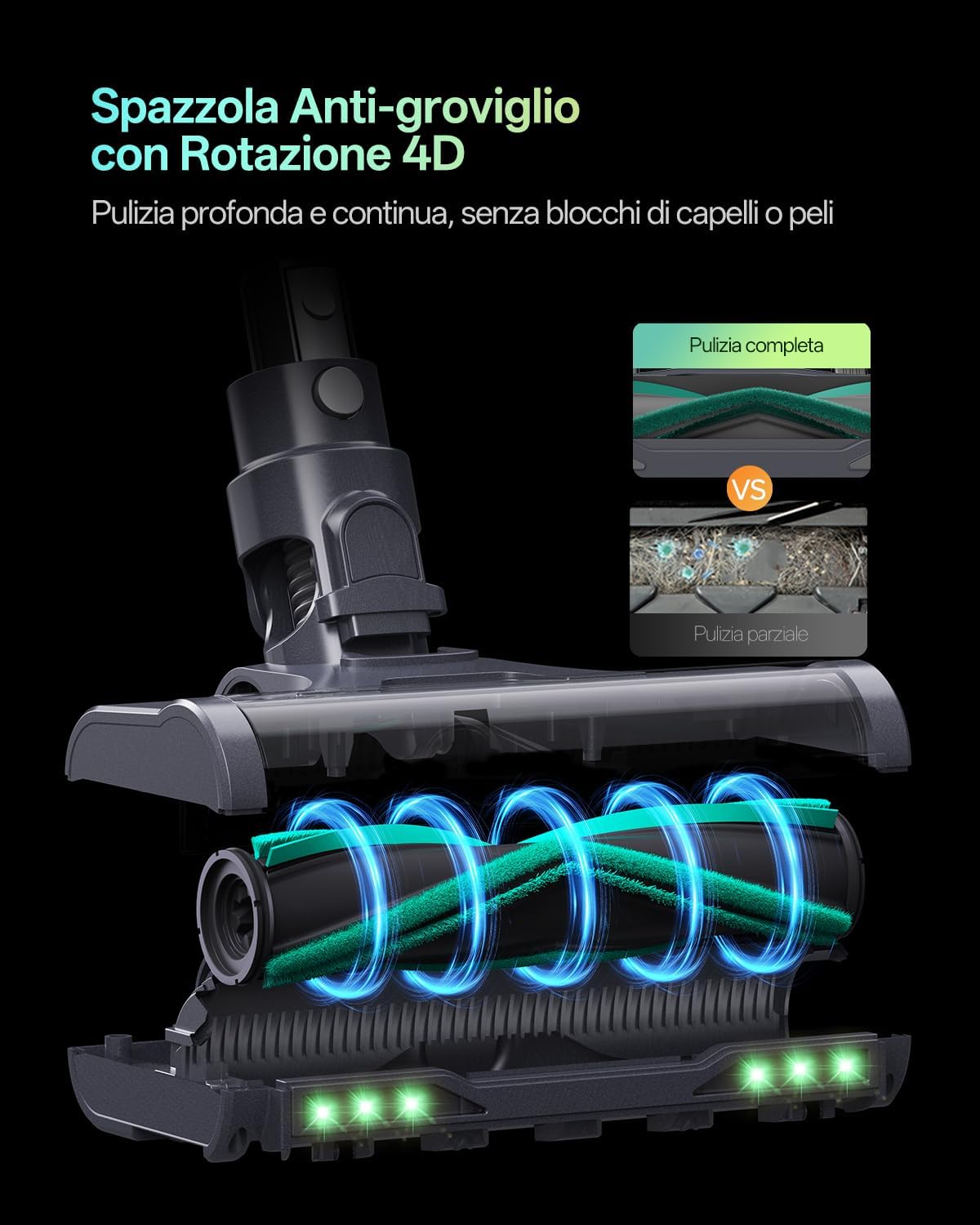 Detalle 2 de Vexilar V15MAX aspirapolvere e lavapavimenti senza fili 65000Pa, 60 min, antiengroviglio