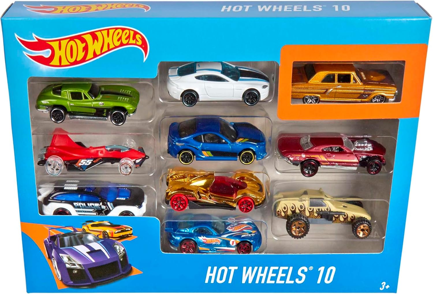 Thumbnail 5 de Hot Wheels Coffret de 10 voitures à l’échelle 1:64 (modèle aléatoire) – 54886