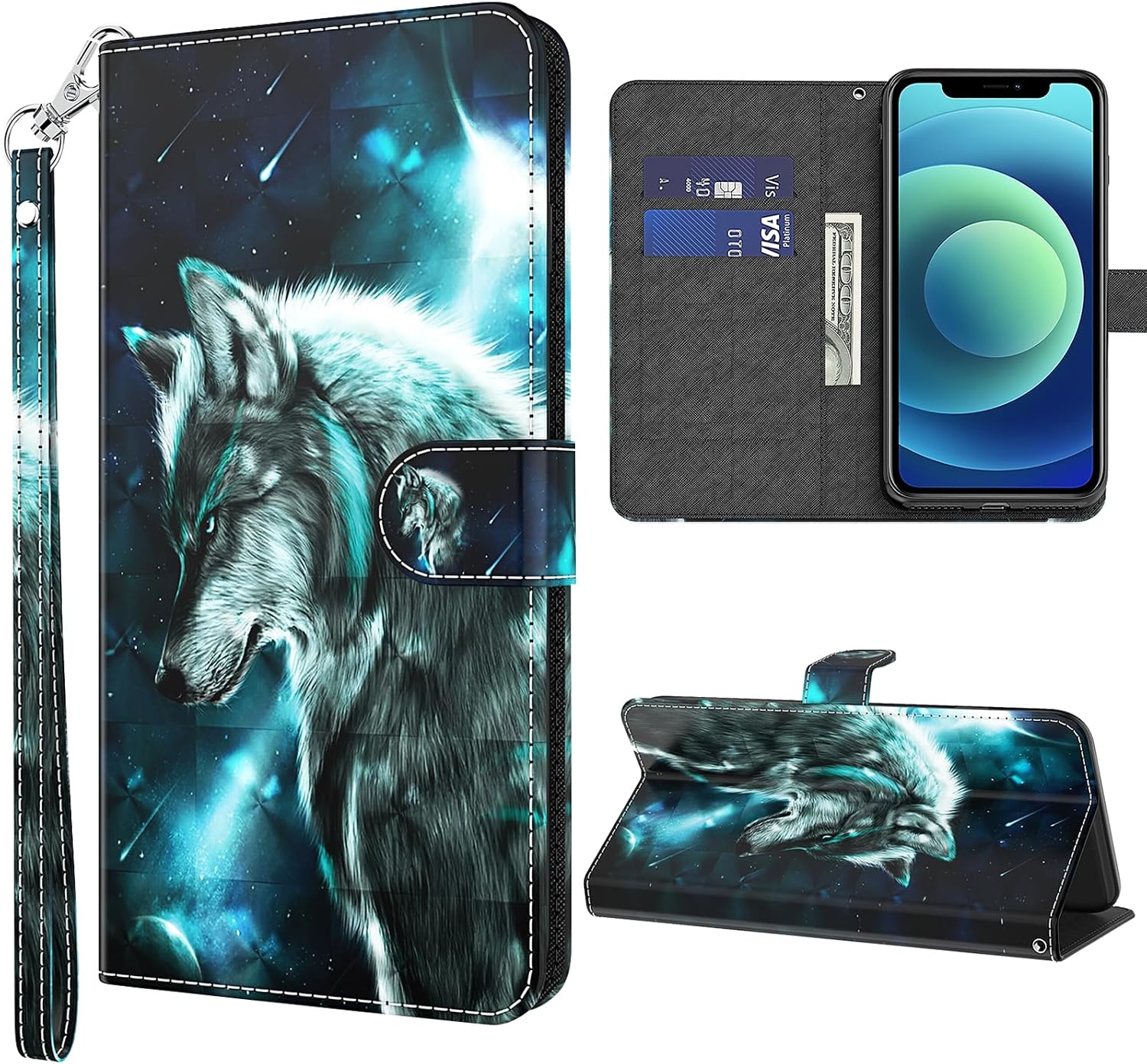 Detalle 2 de GLANDOTU Lederhülle Samsung Galaxy A15 Wallet