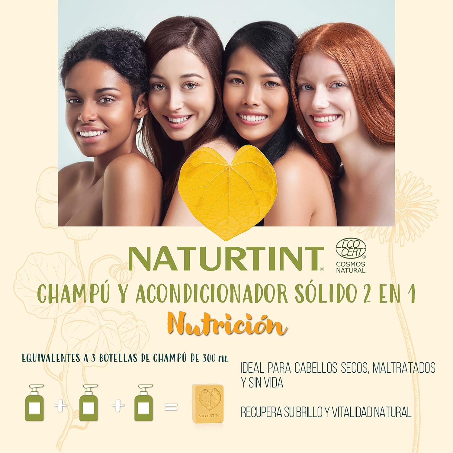 Thumbnail 1 de Naturtint Champú Sólido 2 en 1 Nutrición y Revitalización 🌱