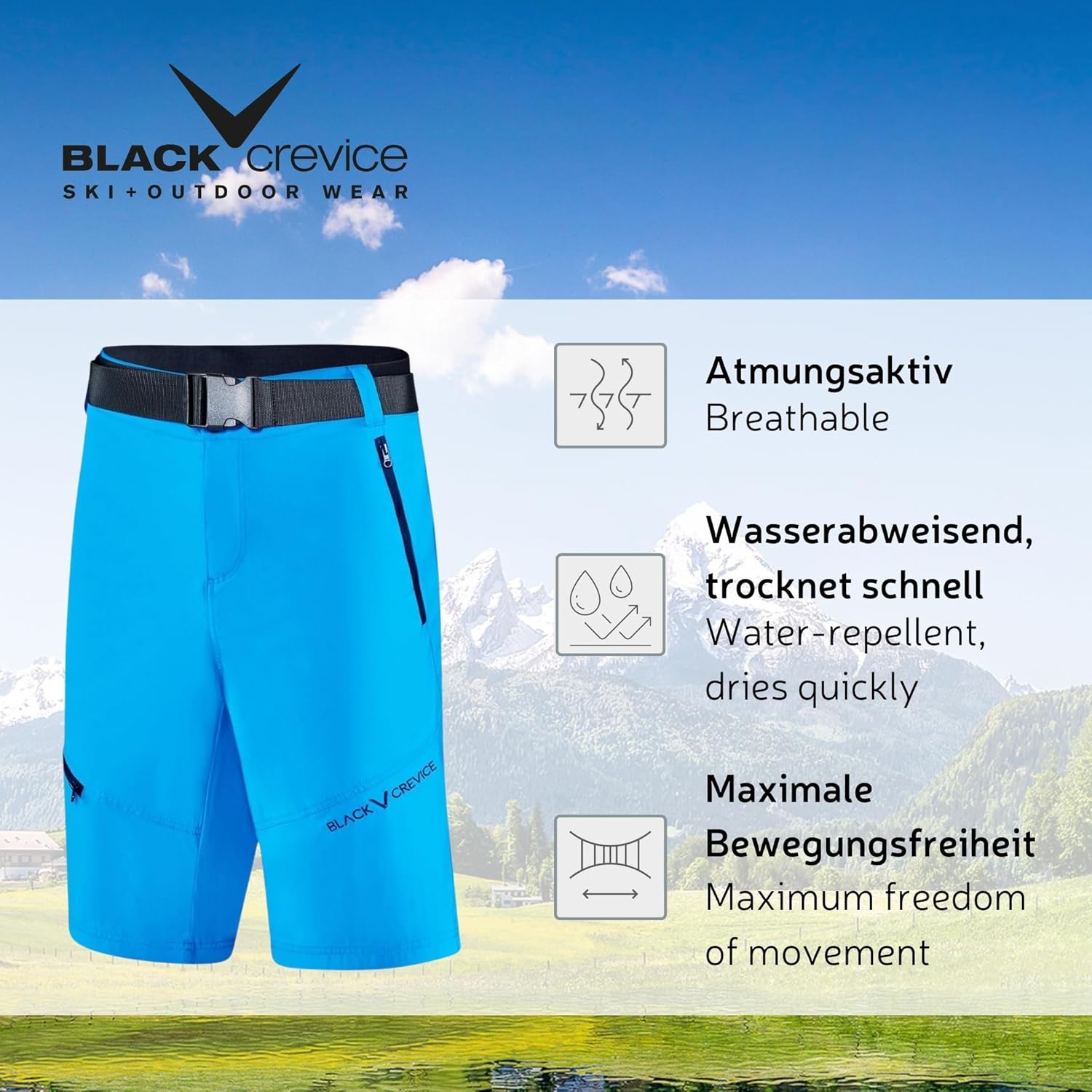 Thumbnail 1 de Black Crevice Pantaloni da trekking da uomo – 96% nylon, 4% elastan, traspiranti e impermeabili
