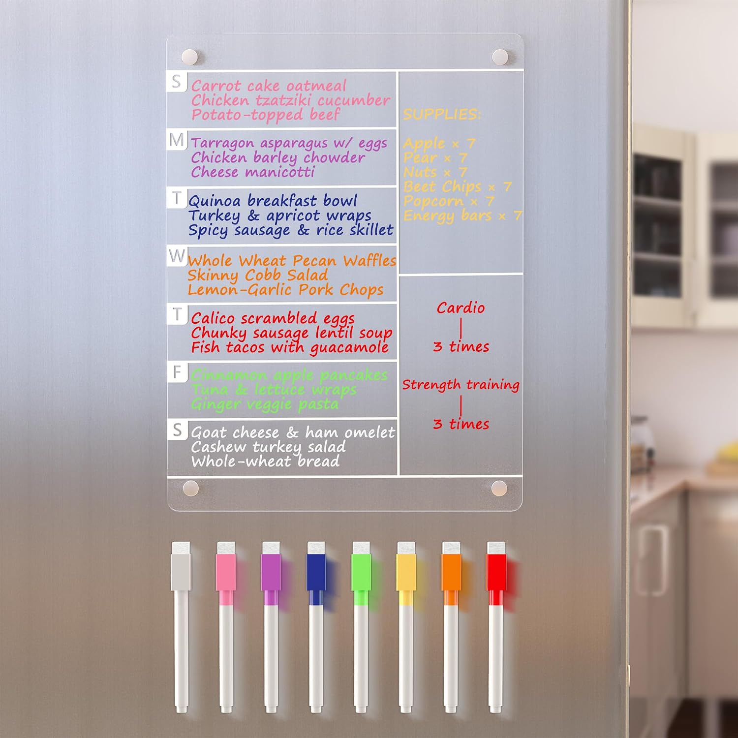 Detalle de Neatsure Acrylic Magnetic Meal Planner 12 x 9 in