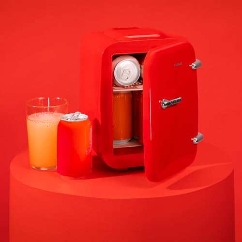 Detalle de Cecotec Mini Frigorifero Bolero MiniCooling 4L Habana Red: raffreddamento e riscaldamento per auto e roulotte