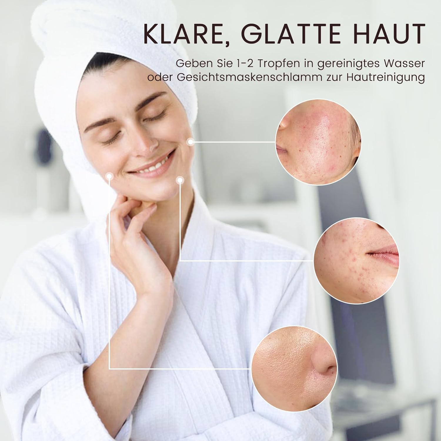 Detalle de Pfefferminzöl 100ML von MUNUSNA – reines ätherisches Öl für Diffuser, Sauna und Wellness