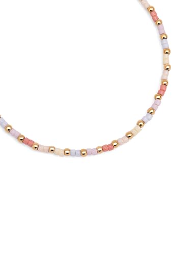 Detalle 1 de SINGULARU Pulsera Floral Colors: acero con baño oro 18Kt y detalles en Miyuki