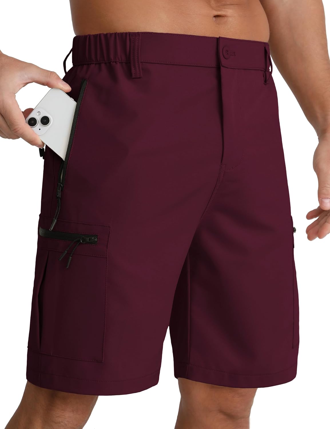 Detalle 2 de APTRO Mens Cargo Hiking Shorts Outdoor Lightweight Golf Casual Shorts for Men