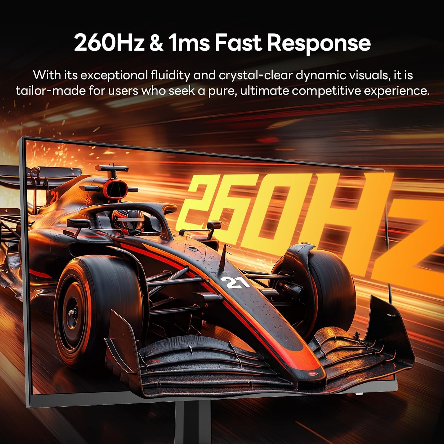 Detalle de KOORUI 27 inch QHD Gaming Monitor G2721X: 2560x1440, 260Hz (240Hz supported), HDR400, Fast IPS