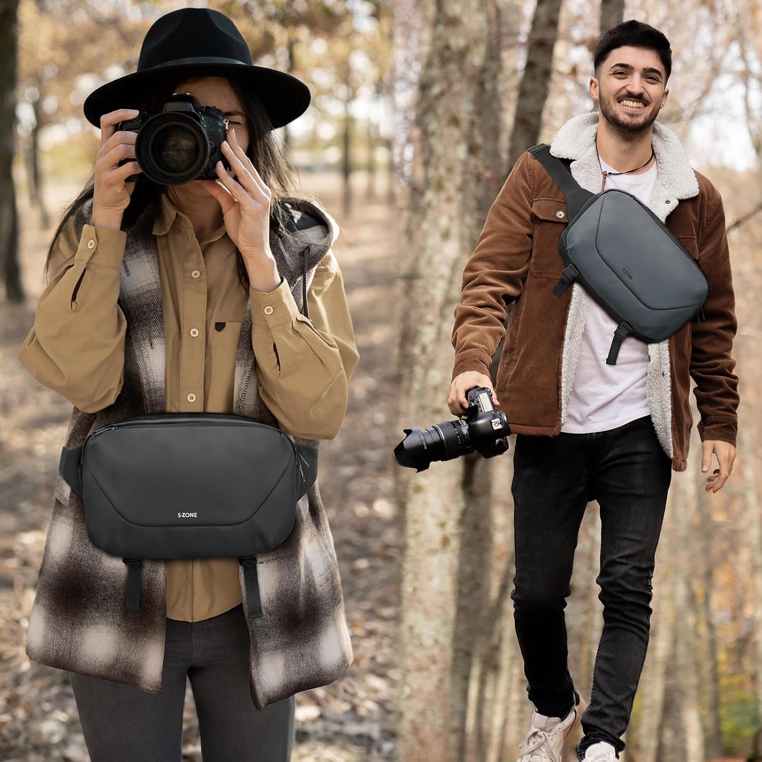 Thumbnail 2 de S-ZONE 2 in 1 Camera Bag Waterproof sling 30cm