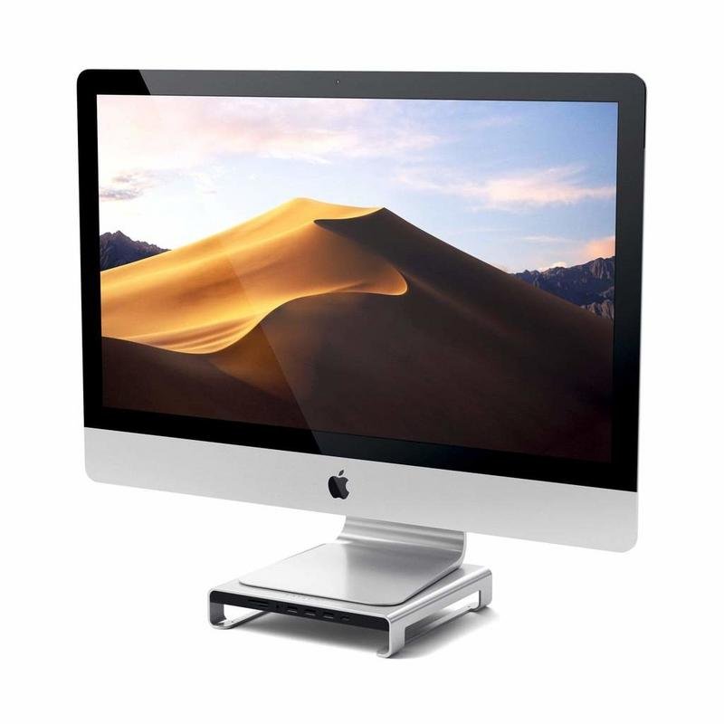 Detalle de Base para portátil Satechi ST-AMSHS USB-C con lector SD, 3 USB-A y aluminio