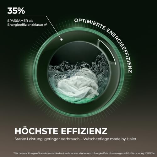 Detalle de Haier HW90-BP14637T G3 Frontlader-Waschmaschine, 9 kg, KI-Automatik