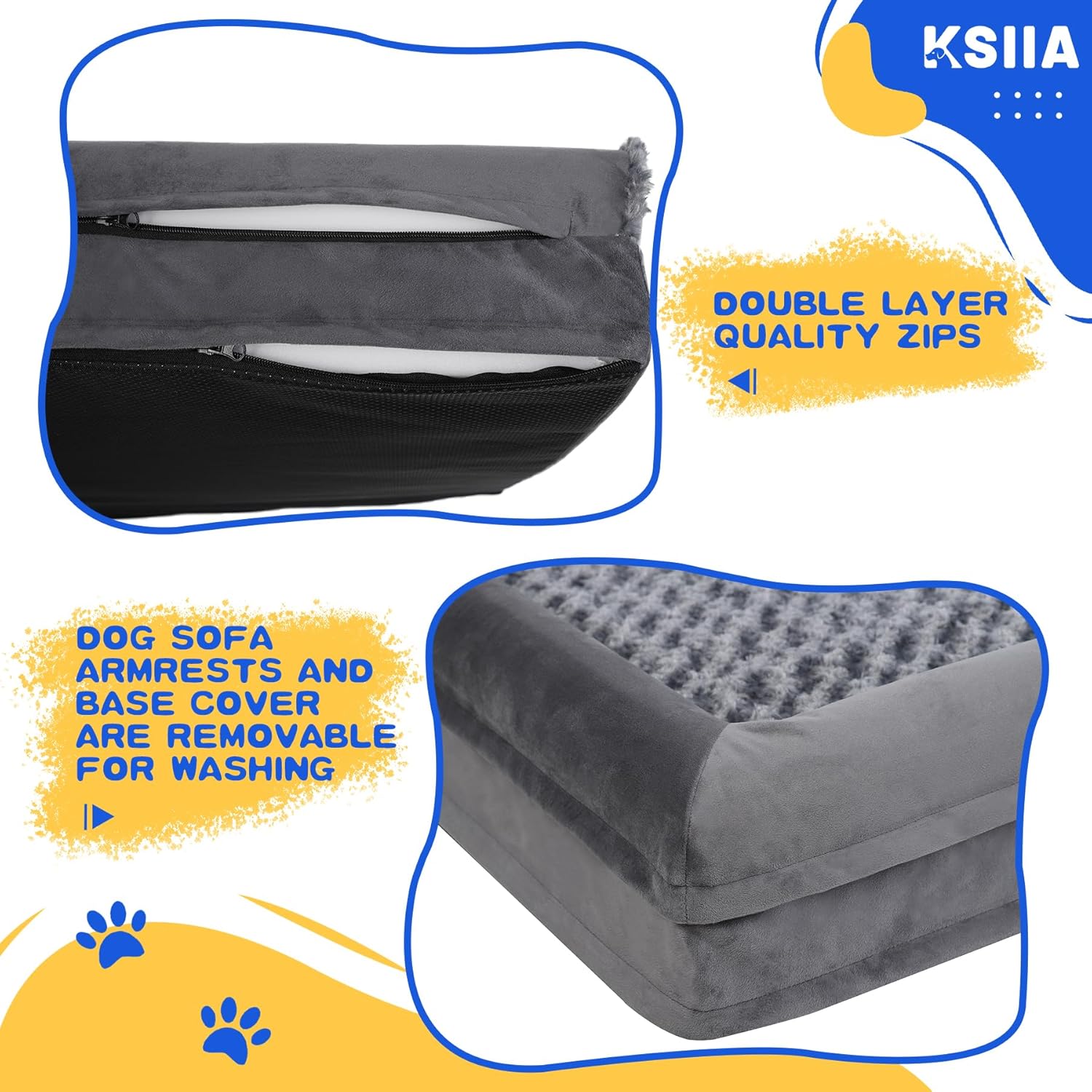 Thumbnail 6 de KSIIA XL Orthopaedic Dog Bed 111x81x18cm