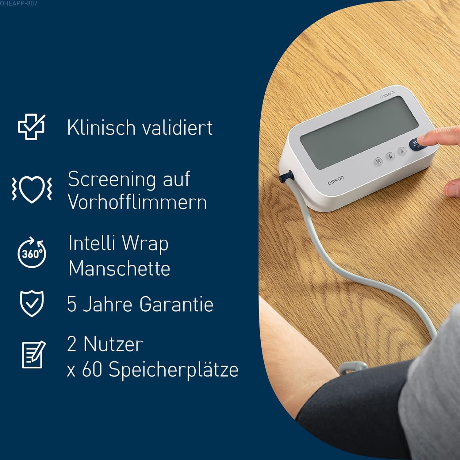 Thumbnail 4 de OMRON X3 Comfort AFib – Digitales Oberarm-Blutdruckmessgerät mit AFib-Erkennung
