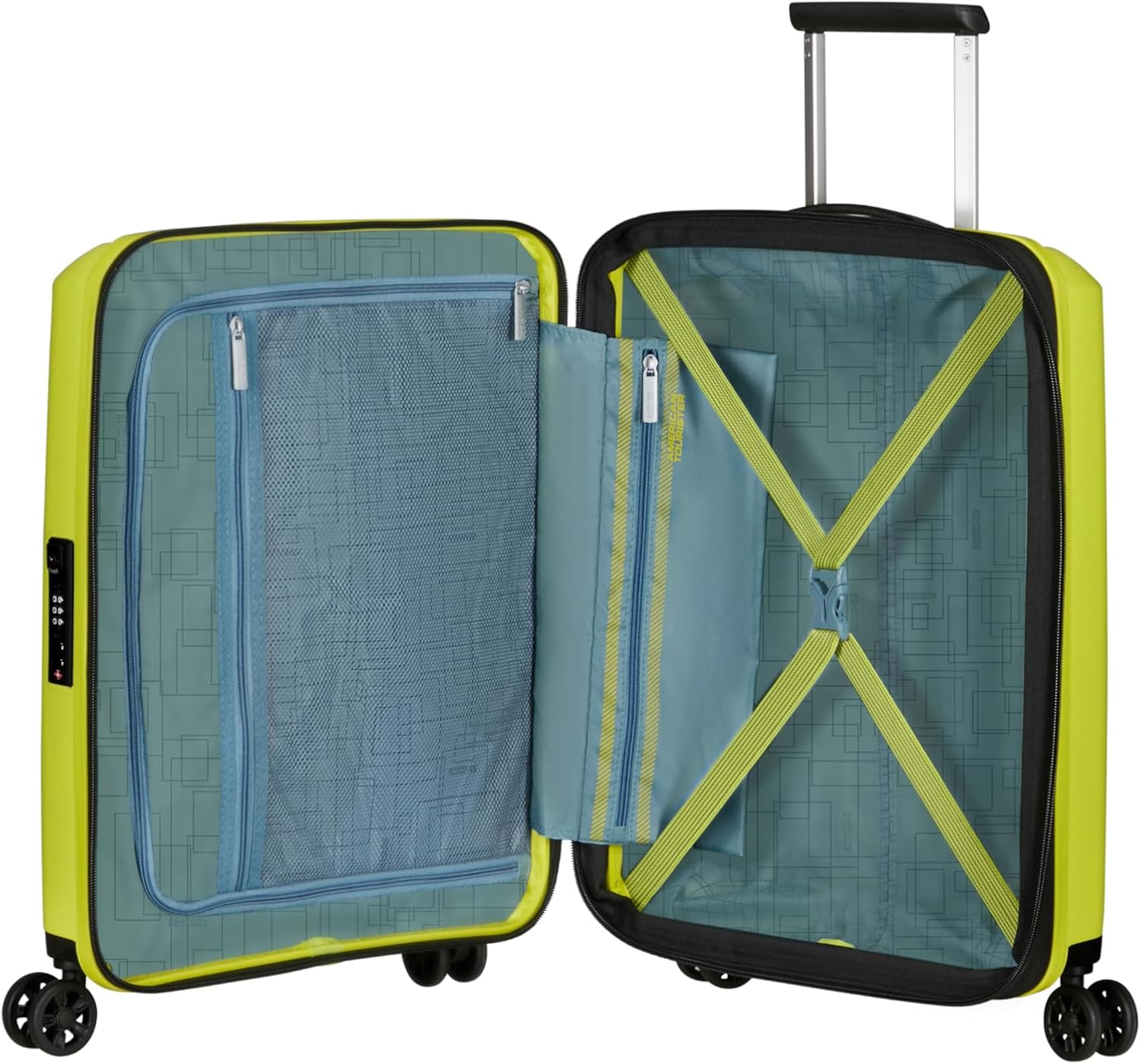 Detalle de American Tourister Aerostep Spinner S Expandable 55cm Carry-On (Green, Light Lime)