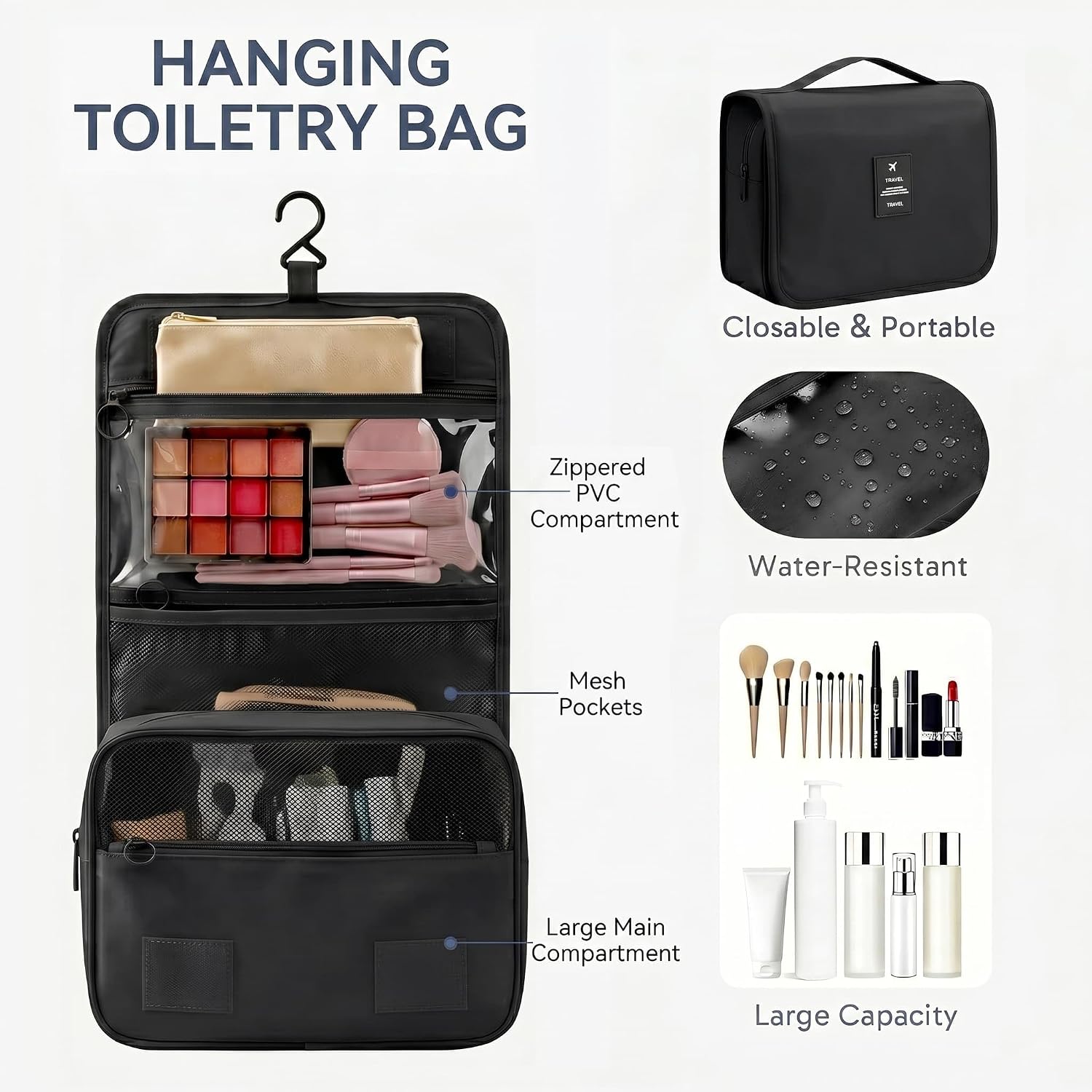 Thumbnail 6 de MURISE Packing Cubes Set (8-teilig, 6-teilig) – Koffer Organizer mit Kompressions- und Mesh-Zellen