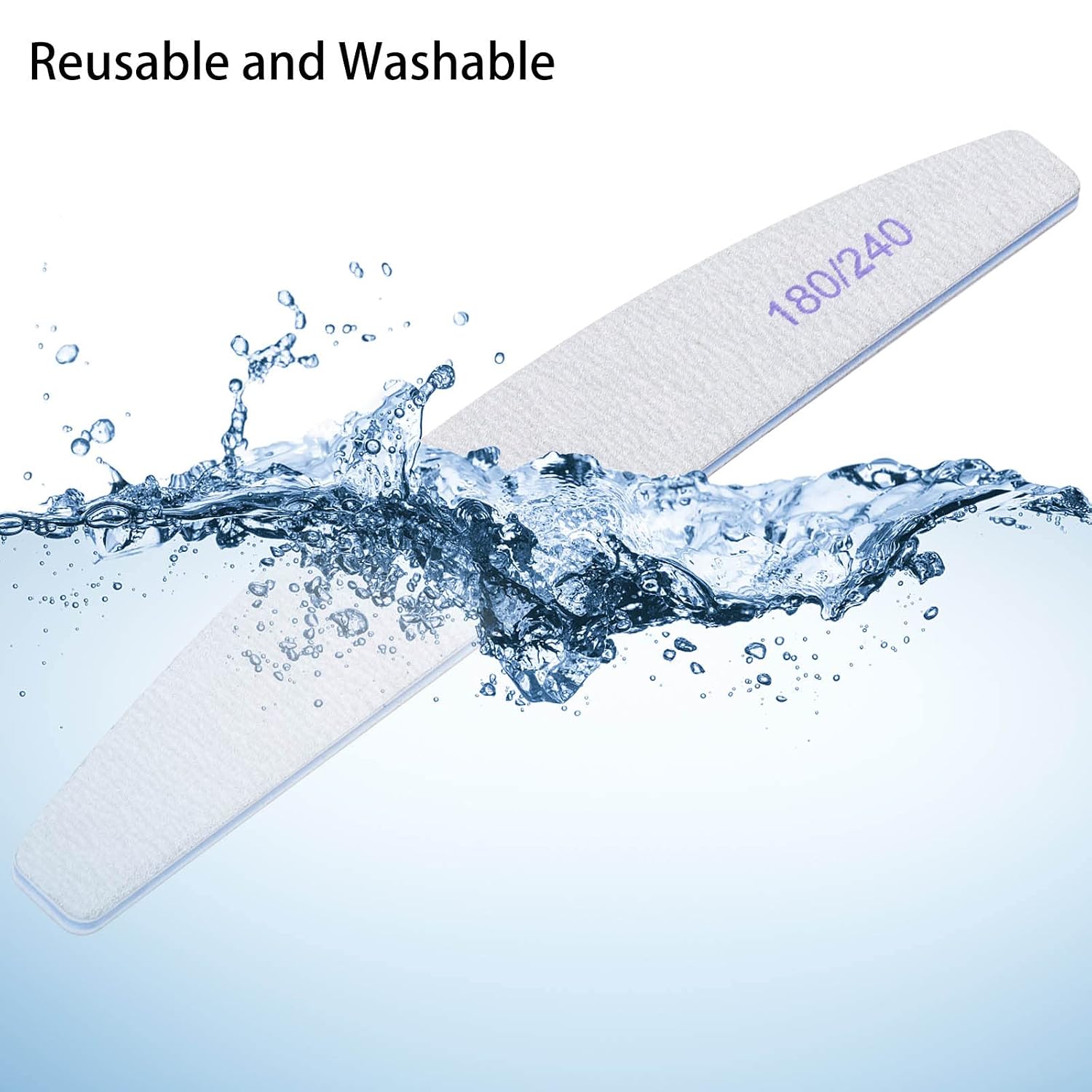 Detalle de BTYMS 202303012 Nail Files, 25-Pack, Double-Sided 180/240 Grit