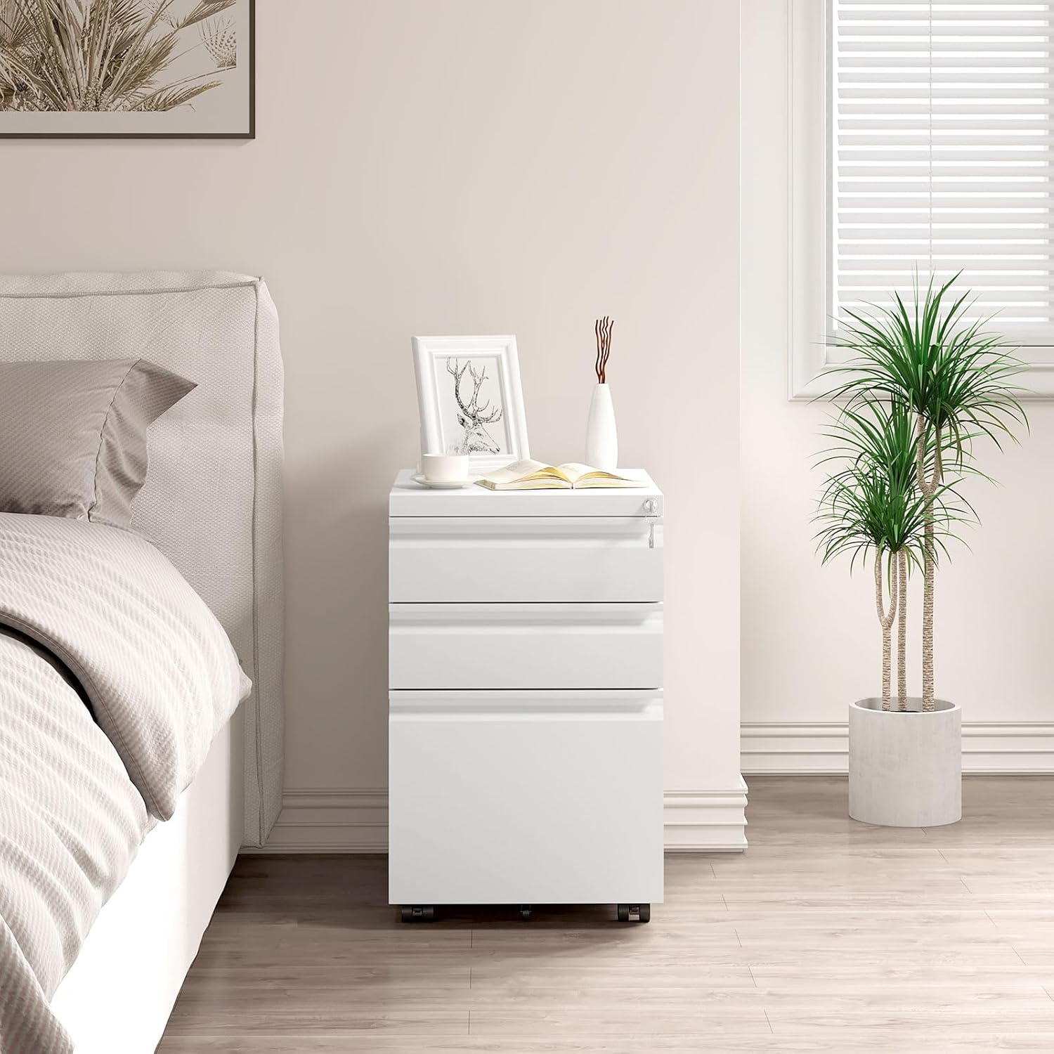 Thumbnail 3 de WOLTU Archivador Móvil con 3 Cajones y Cerradura 🗄️