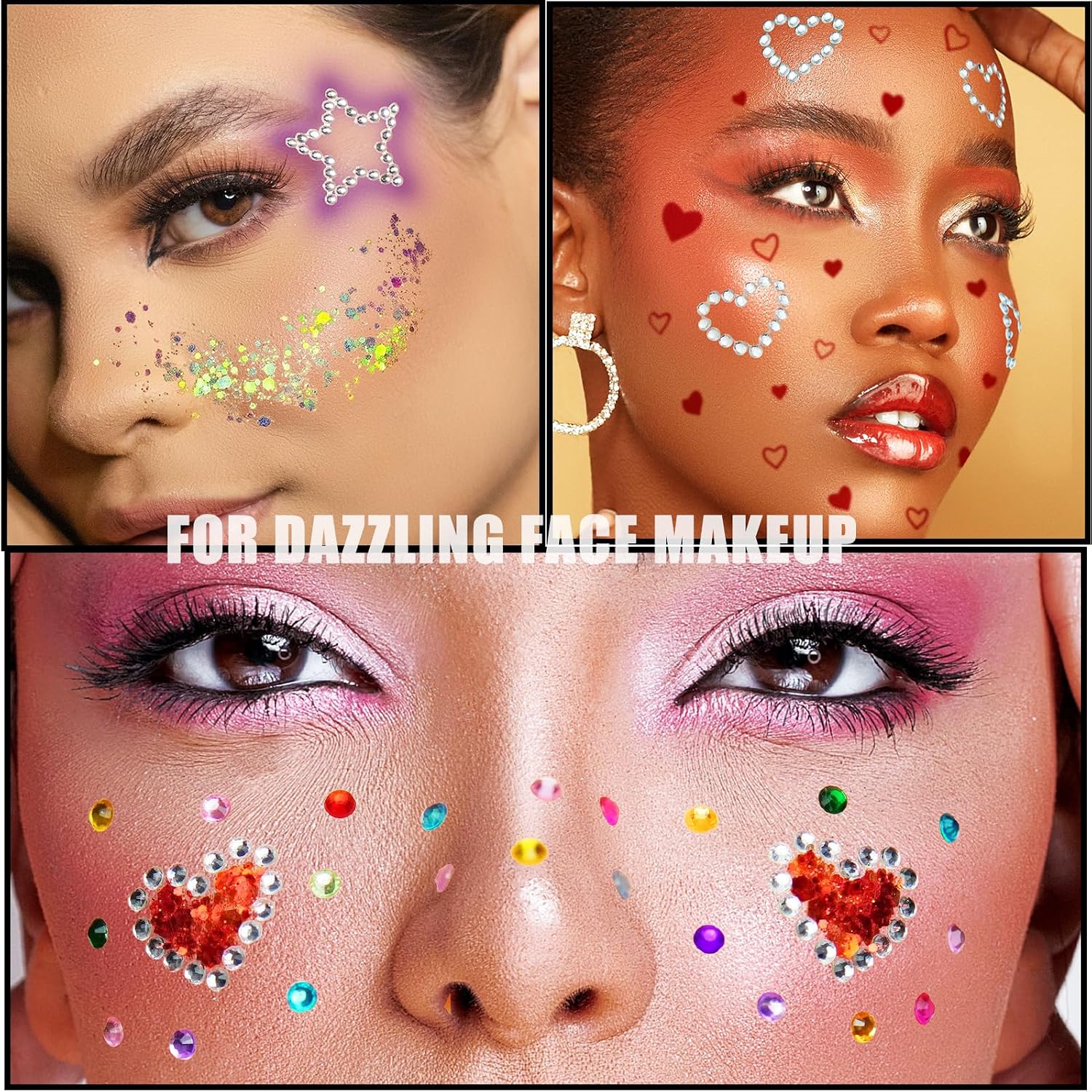Thumbnail 3 de Face Gems and Glitter Gel Set, 6 Colours