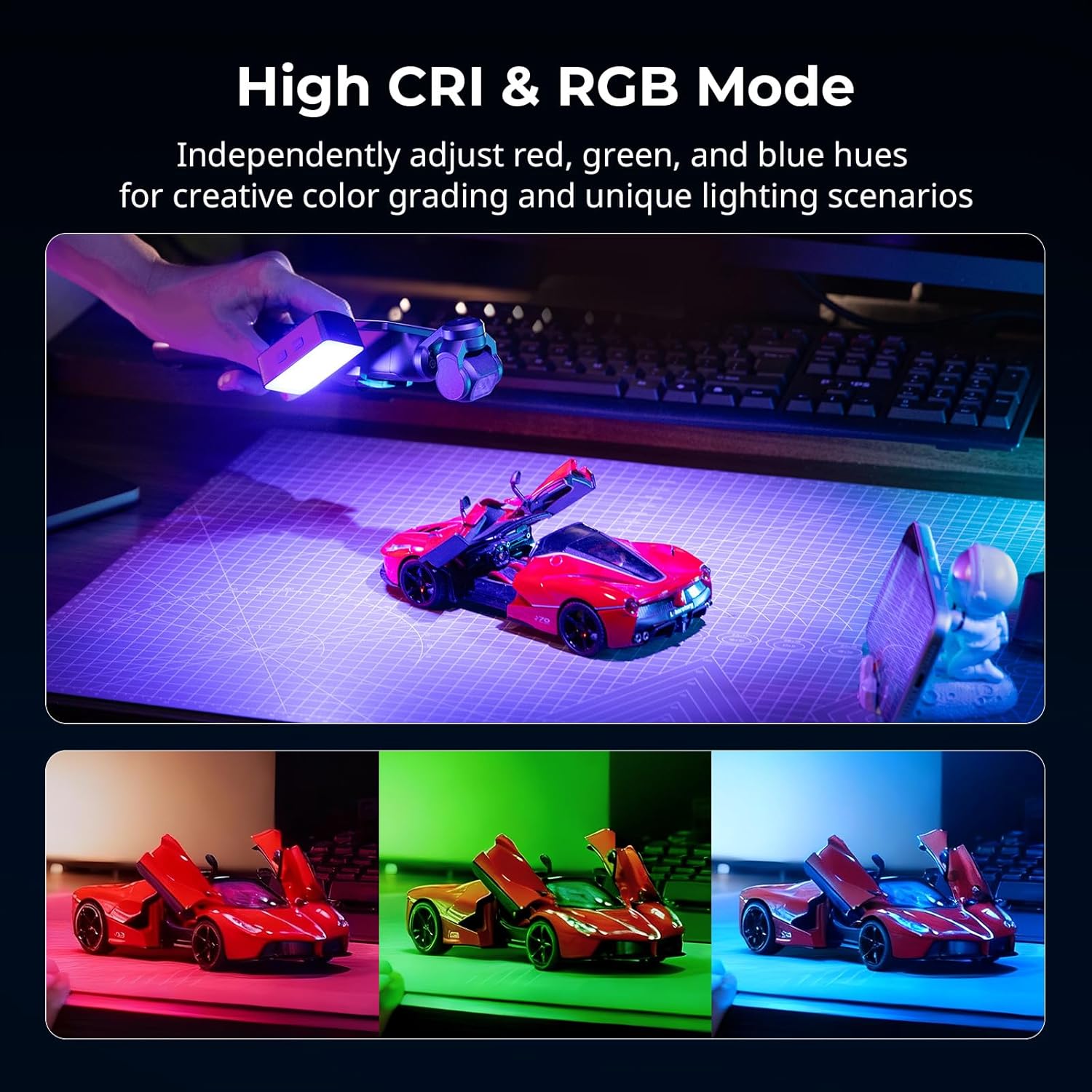 Detalle de SMALLRIG RGBWW LED Luce Video per DJI Osmo Pocket 3 5745