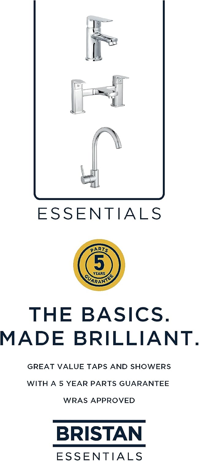 Thumbnail 3 de Bristan Essentials Mios bathroom basin mixer taps (chrome plated)