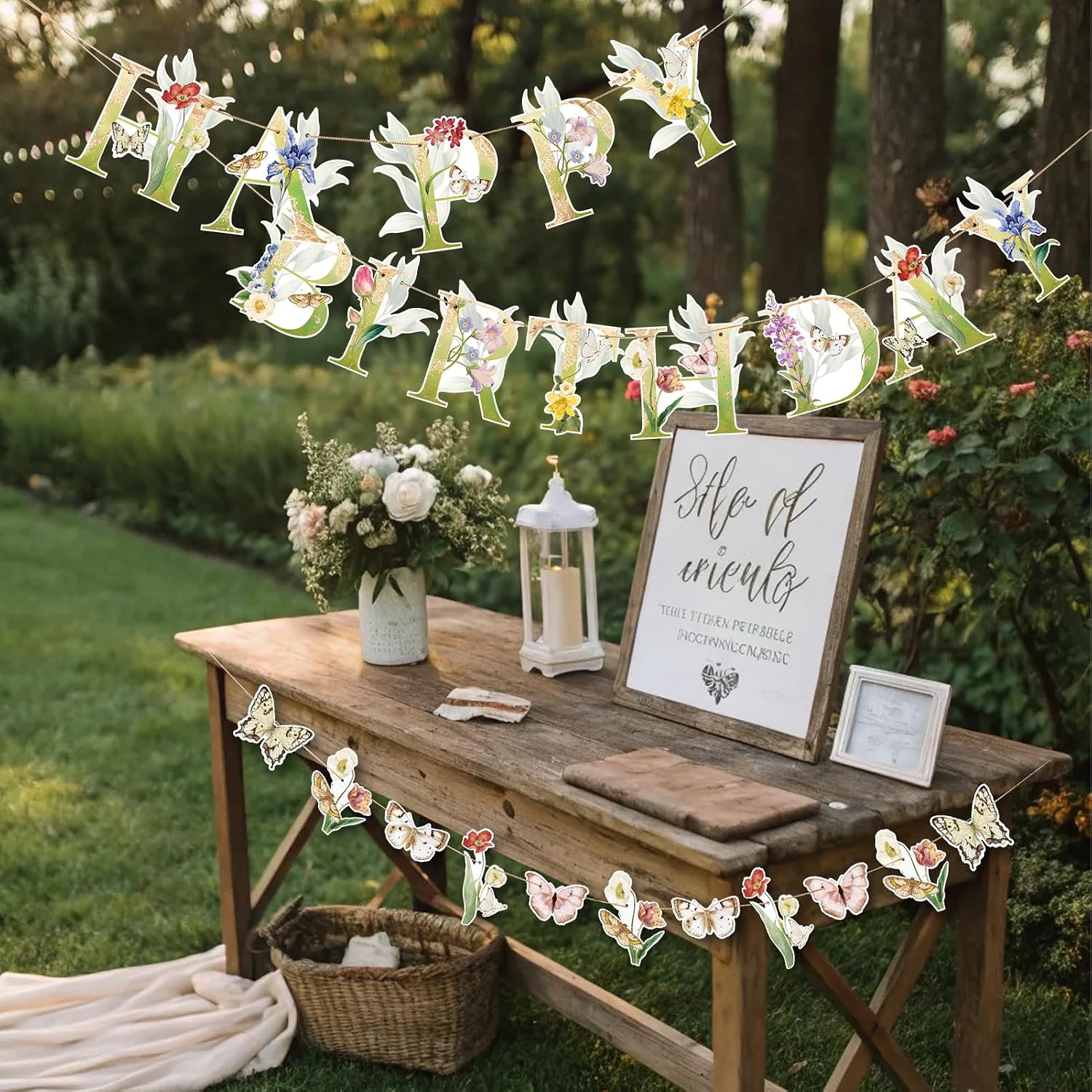 Thumbnail 6 de SUNBEAUTY Blumen Girlande Wildblume – bunte Deko für Geburtstag, Babyzimmer und Feierlichkeiten