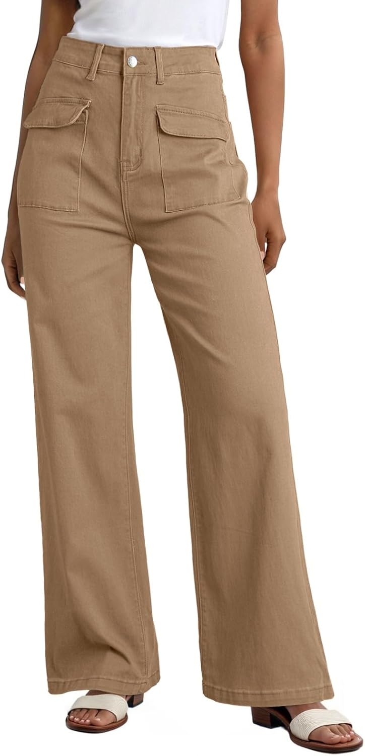 Thumbnail 6 de Dokotoo Women’s Cargo Baggy Wide Leg High Waist Casual Stretch Pants