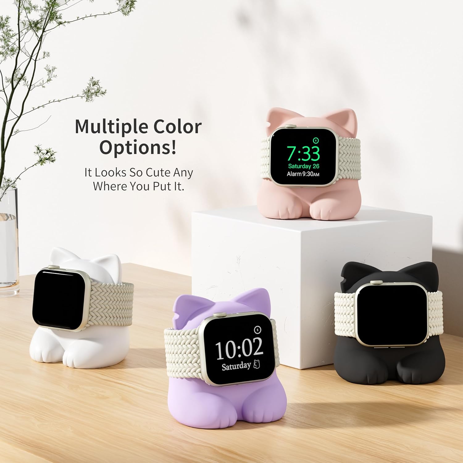 Thumbnail 6 de ELETIUO Charging Stand for Apple Watch – Silicone Kitten Edition (Various Series)