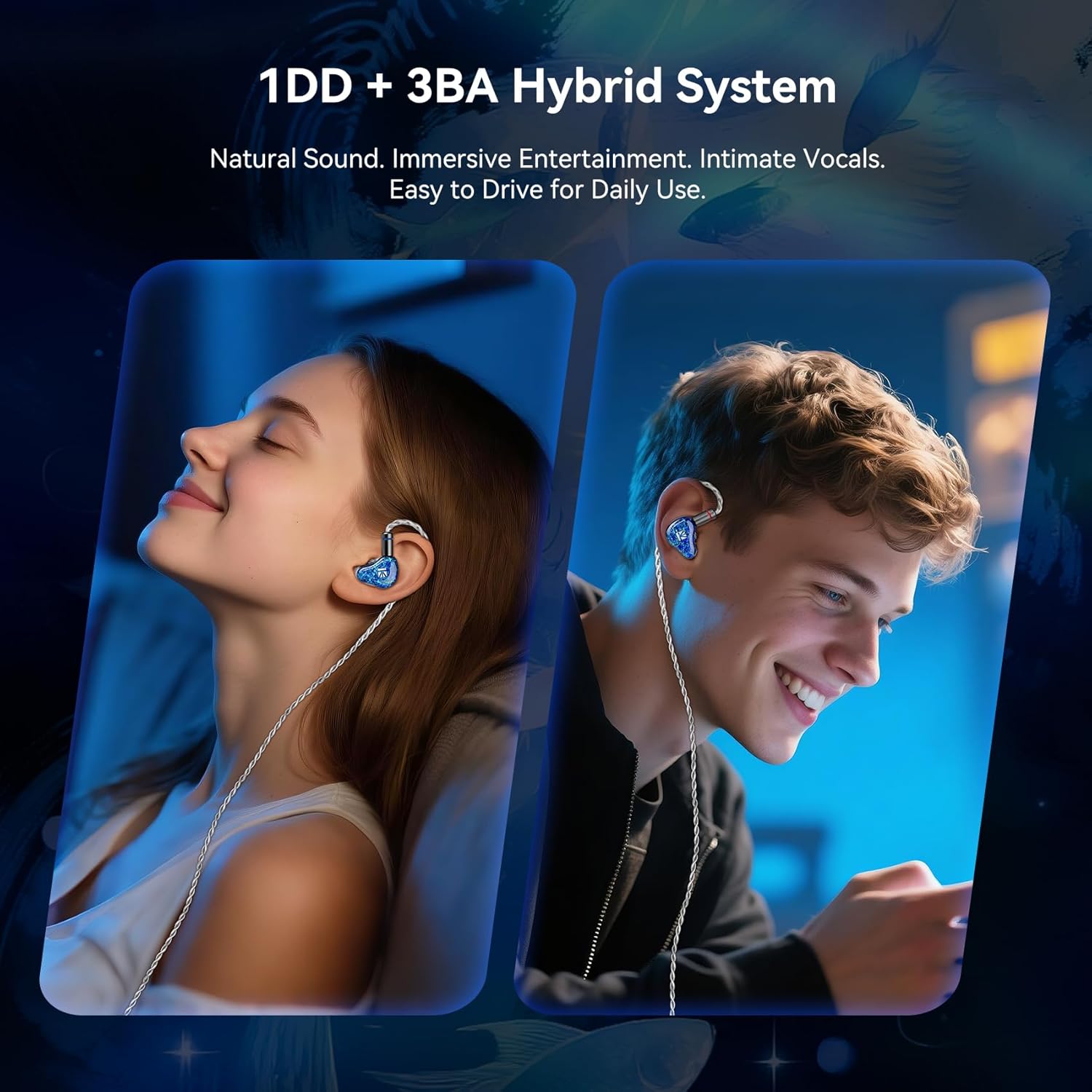 Thumbnail 3 de Yinyoo KBEAR SR8 IEM: 1DD+3BA Hybrid In-Ear Monitors with Mic