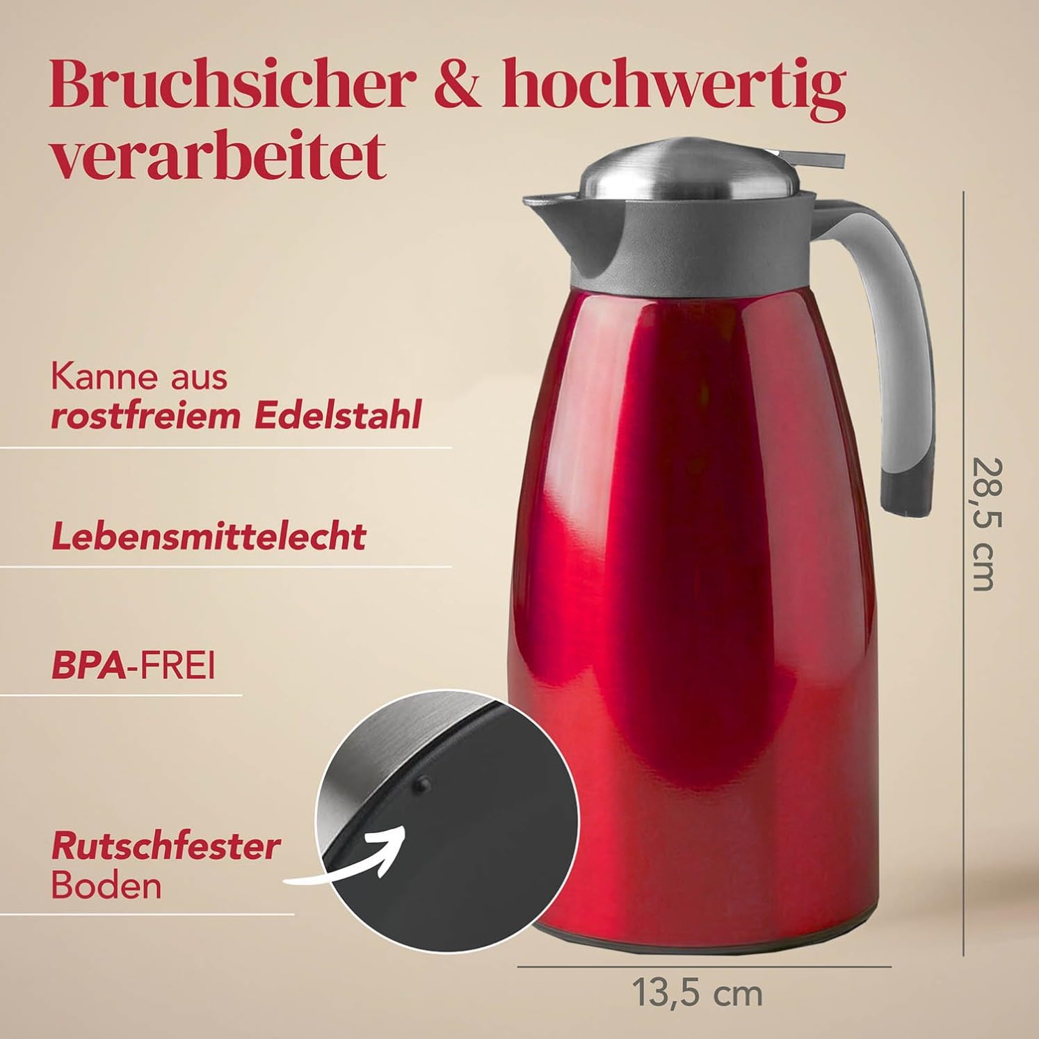 Detalle de Thermoskanne 2 Liter Thermoskanne von Blumtal