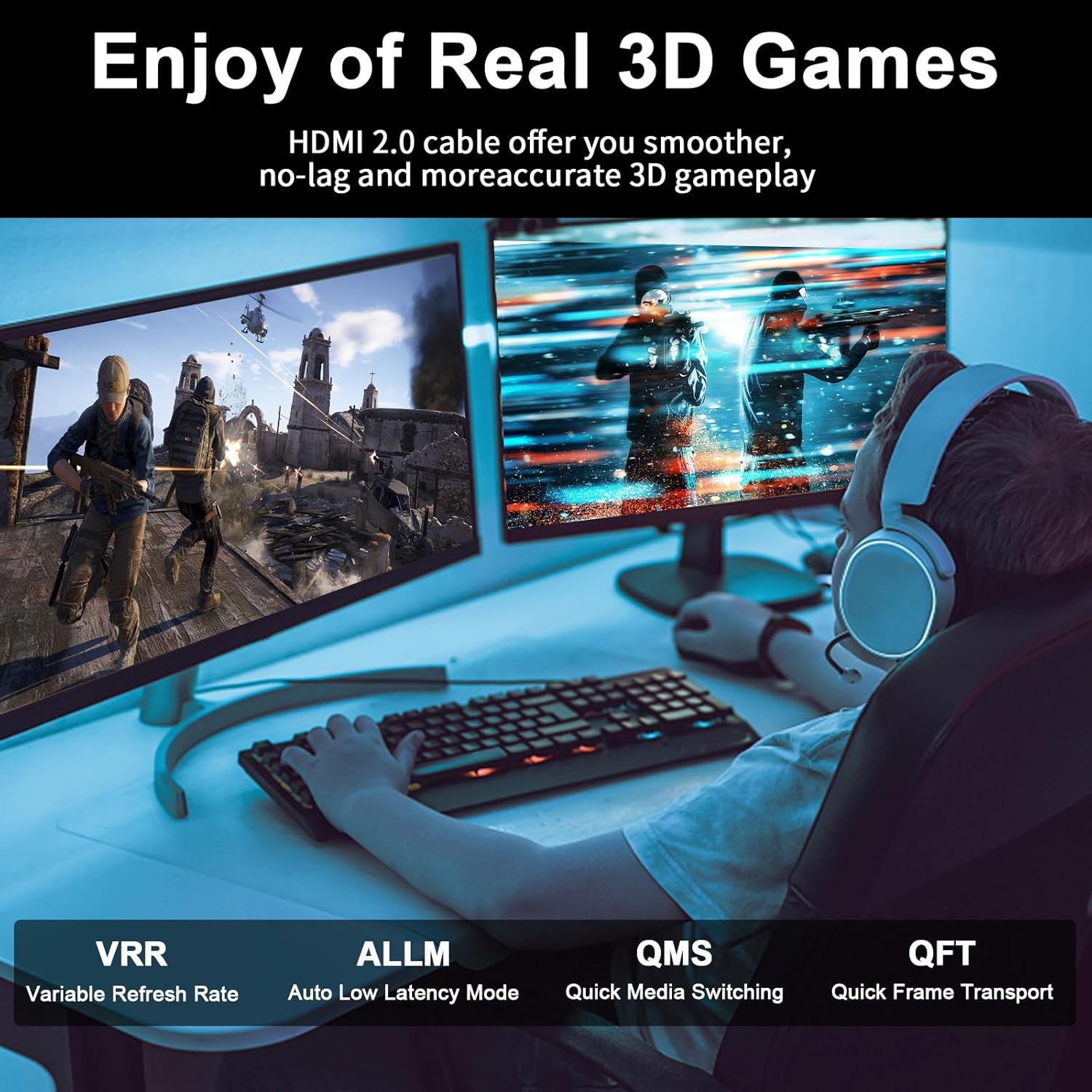 Thumbnail 3 de jojobnj HDMI 2.0 Kabel 4K 60 Hz, 20 m (18 Gbps) mit ARC & Ethernet-Return