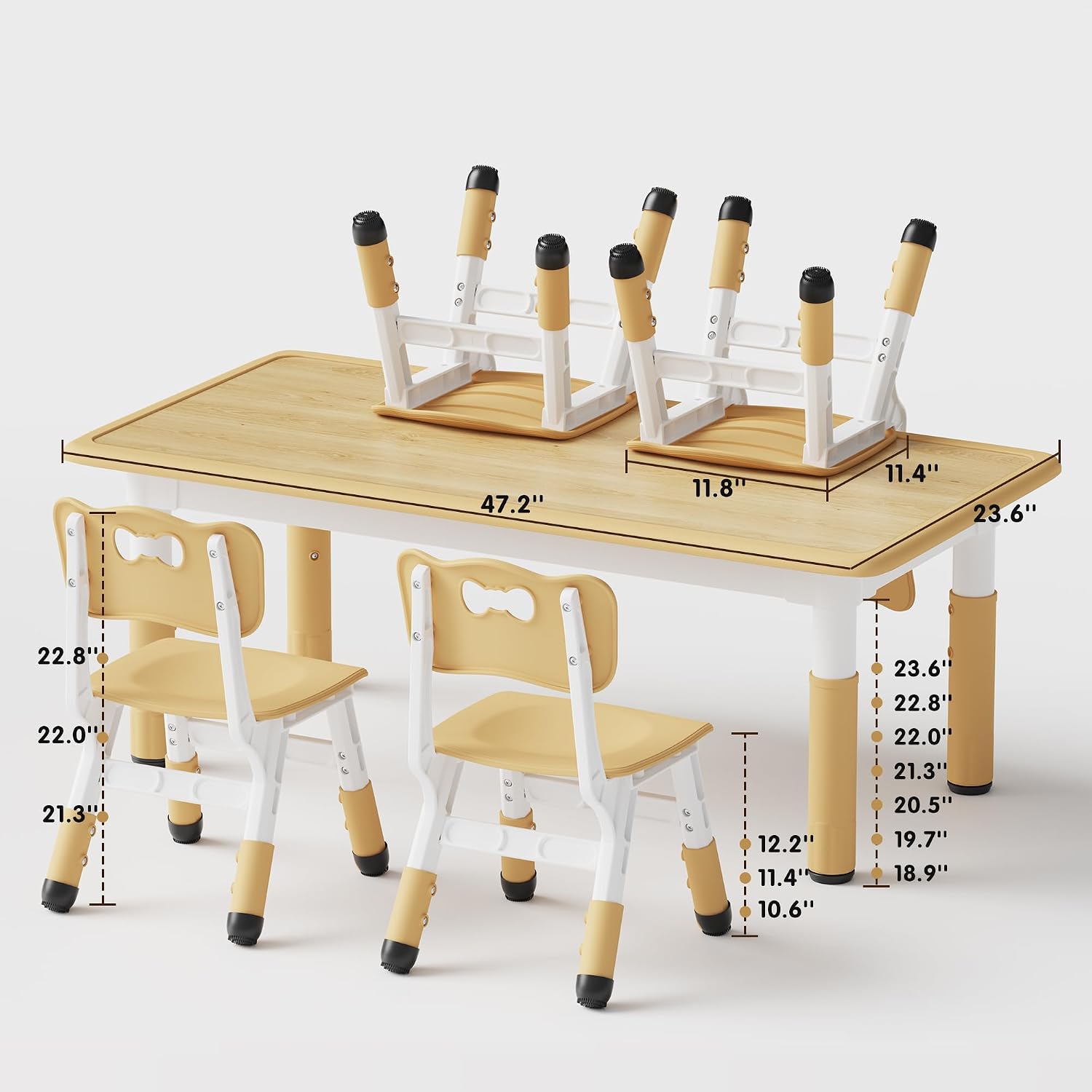 Detalle de Brelley Kids' Table and Chair Set, HDPE