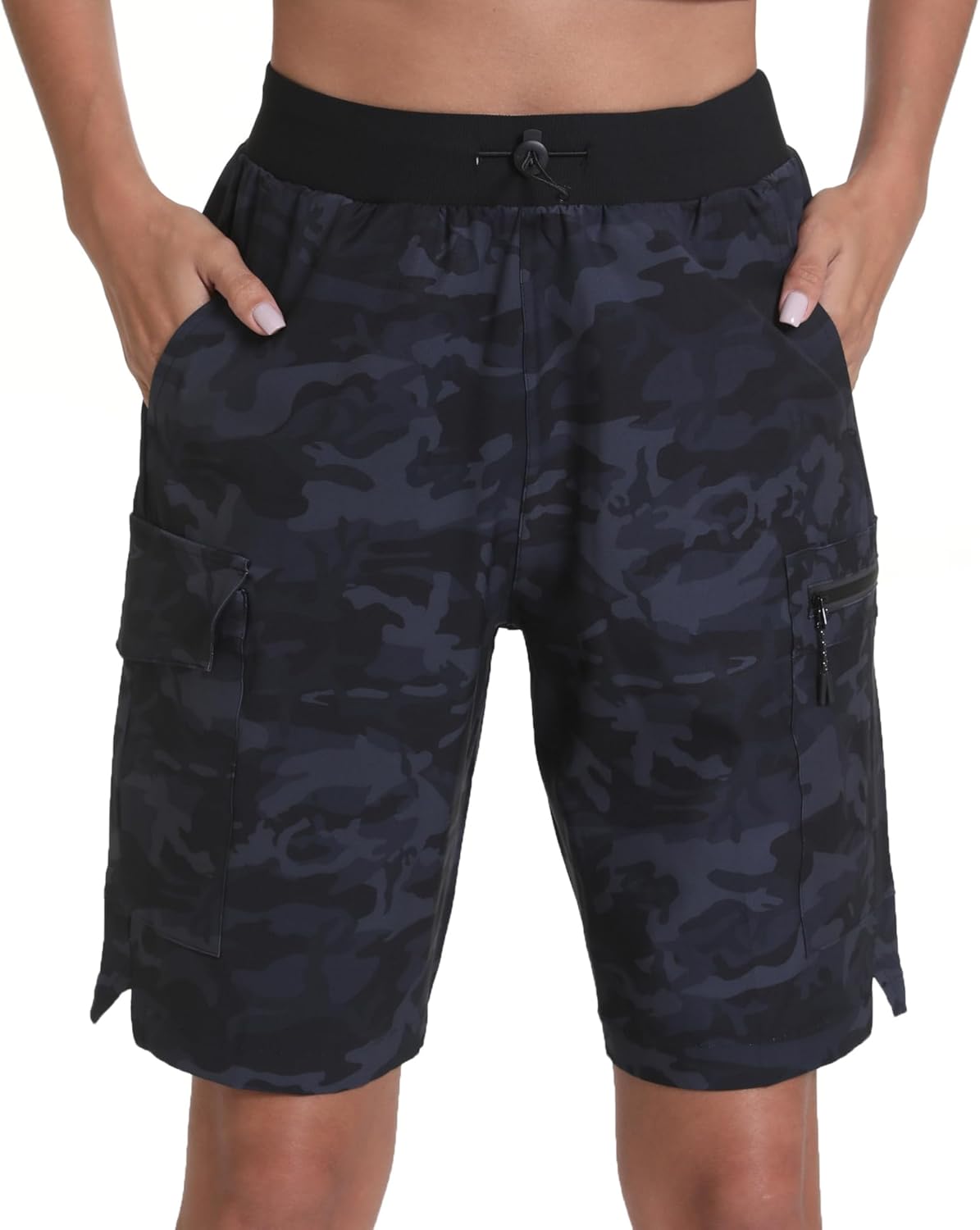 Detalle de zsenoxaxi Women's Hiking Cargo Shorts: Lightweight, Quick-Dry, and Ready for Outdoor Adventures