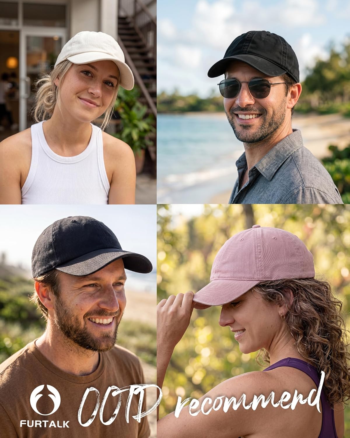 Thumbnail 6 de FURTALK Unisex Vintage Washed Unstructured Baseball Cap