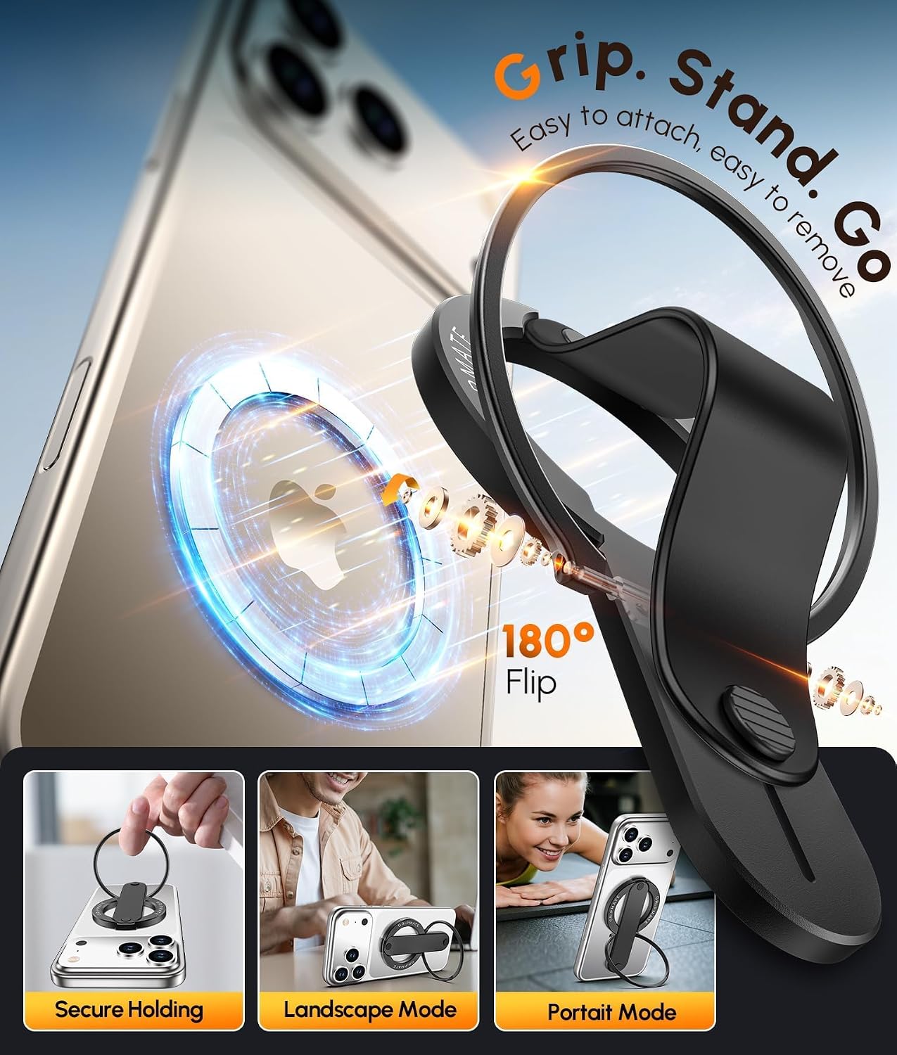Detalle 2 de GripMate 2nd Magnetic Phone Ring Holder for MagSafe