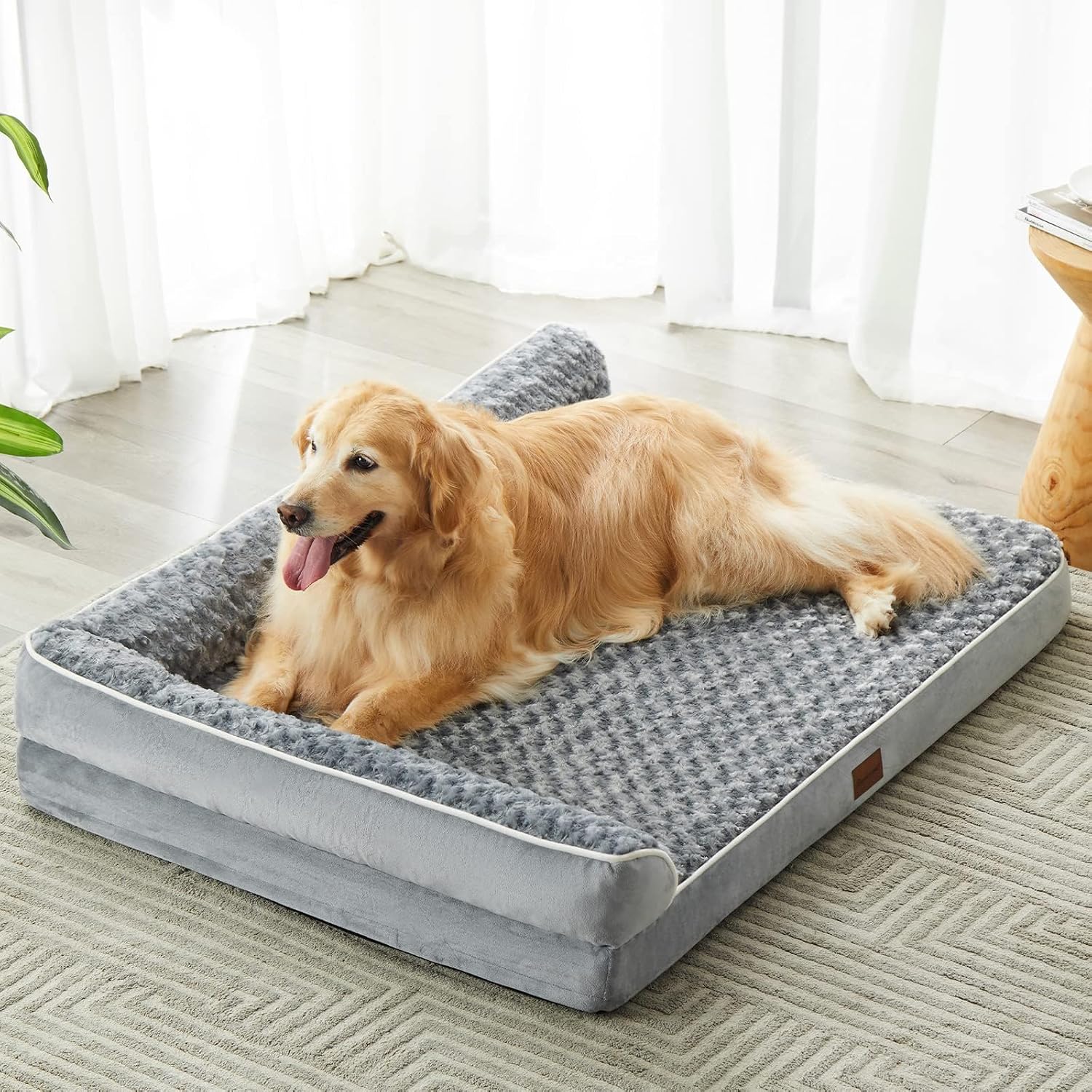 Thumbnail 6 de Quilmfoam Orthopedic Dog Bed for Large Dogs – Waterproof L-Shaped Sofa Bed with Removable Cover