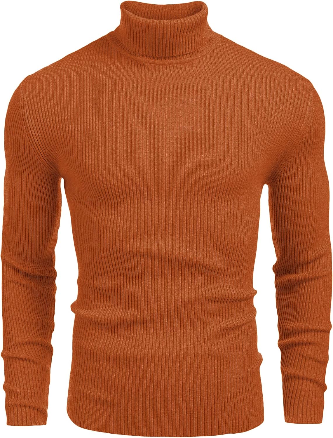 Detalle de COOFANDY Men's Slim Fit Ribbed Knit Turtleneck Sweater
