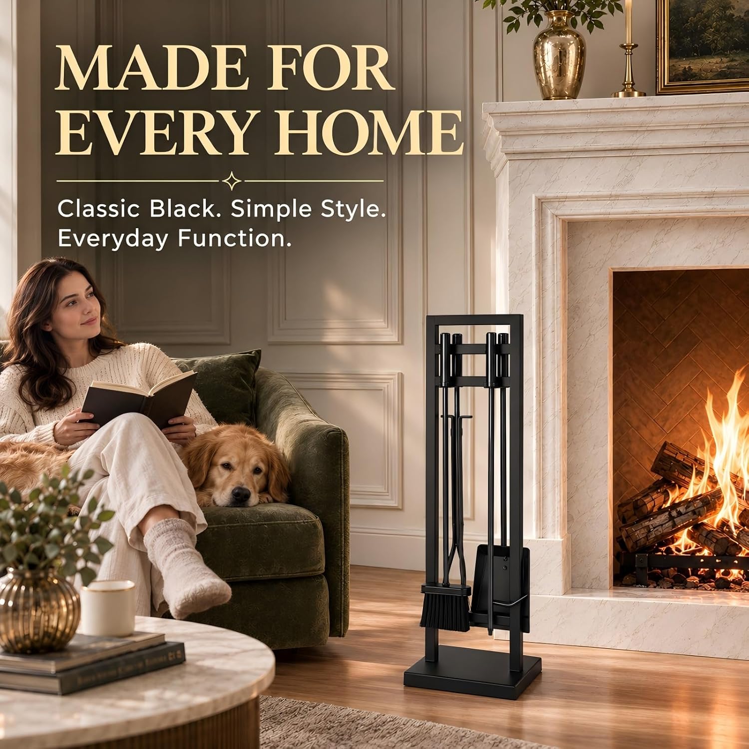 Detalle 2 de FEED GARDEN Fireplace Tools Set 30 Inch