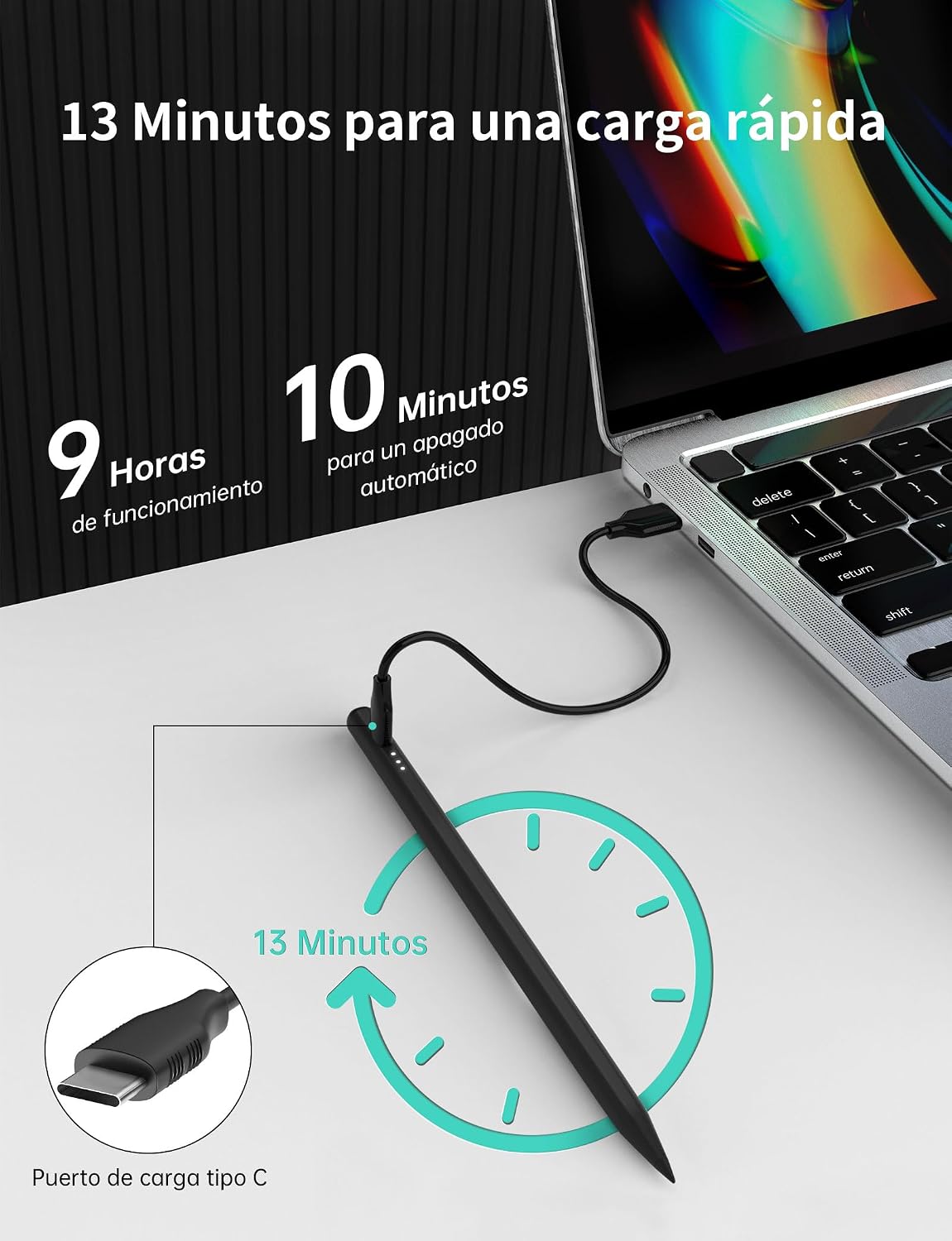 Detalle 2 de MEKO Lápiz para iPad 13 min carga