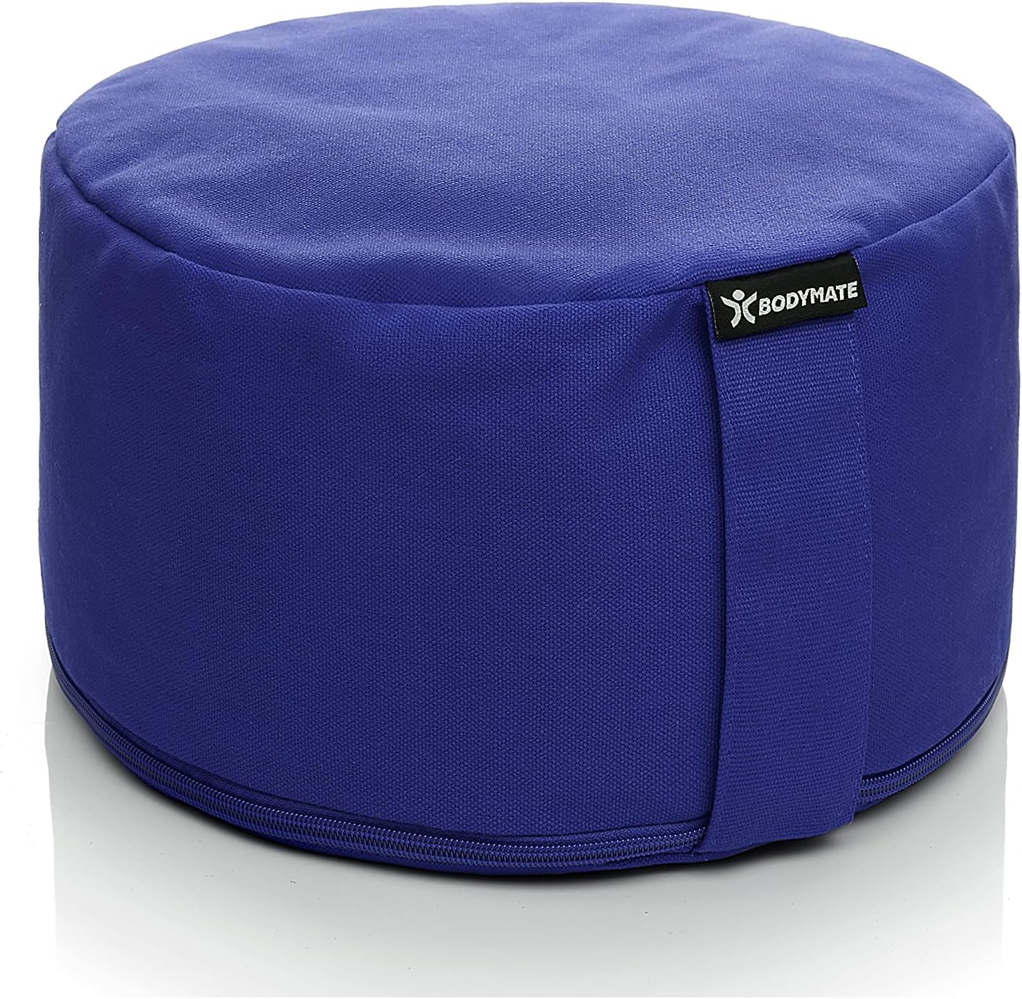BODYMATE Cuscino da yoga rotondo in buccia di grano saraceno, diametro 31 cm e altezza 16 cm