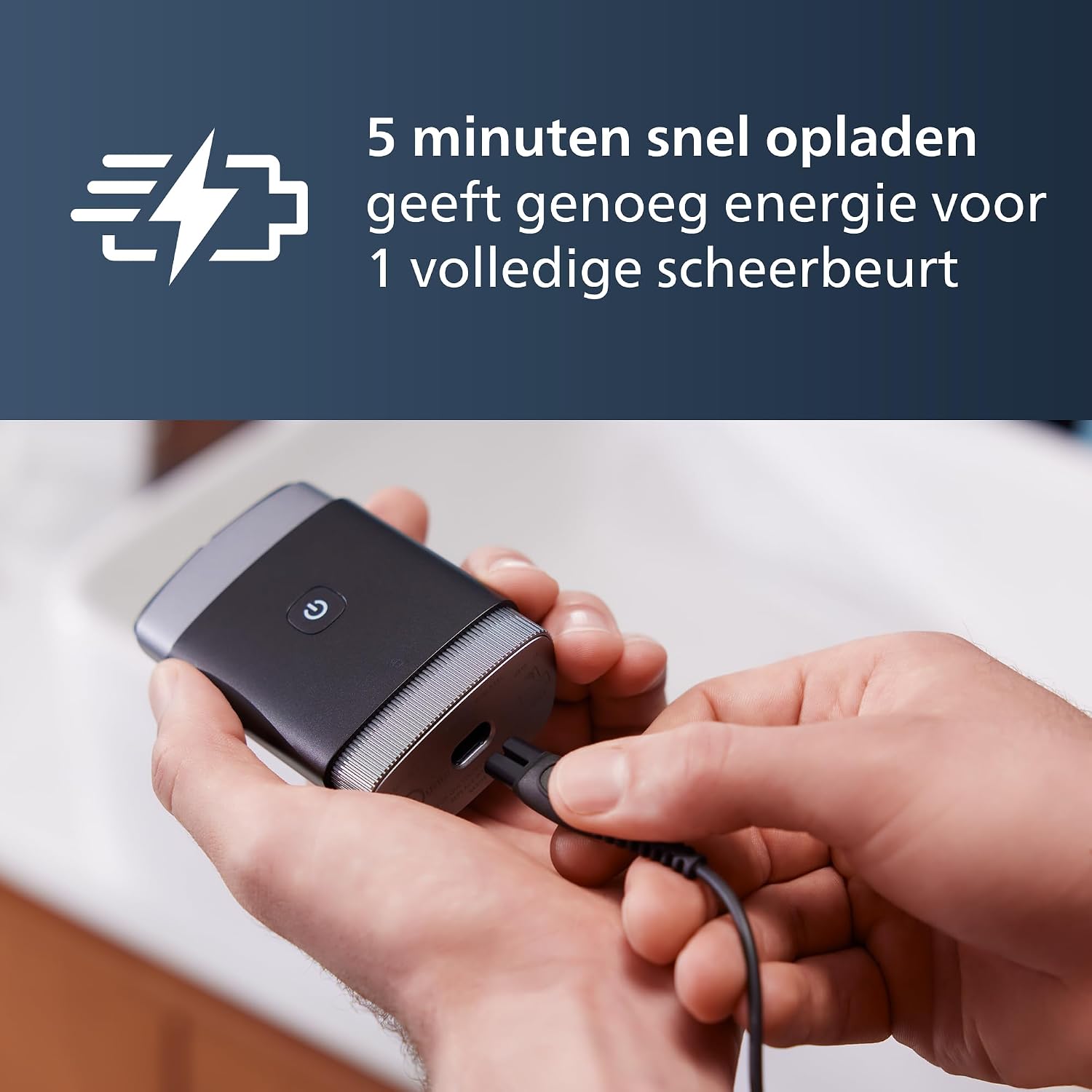 Detalle de Philips PQ888/06 compact scheerapparaat voor nat en droog scheren