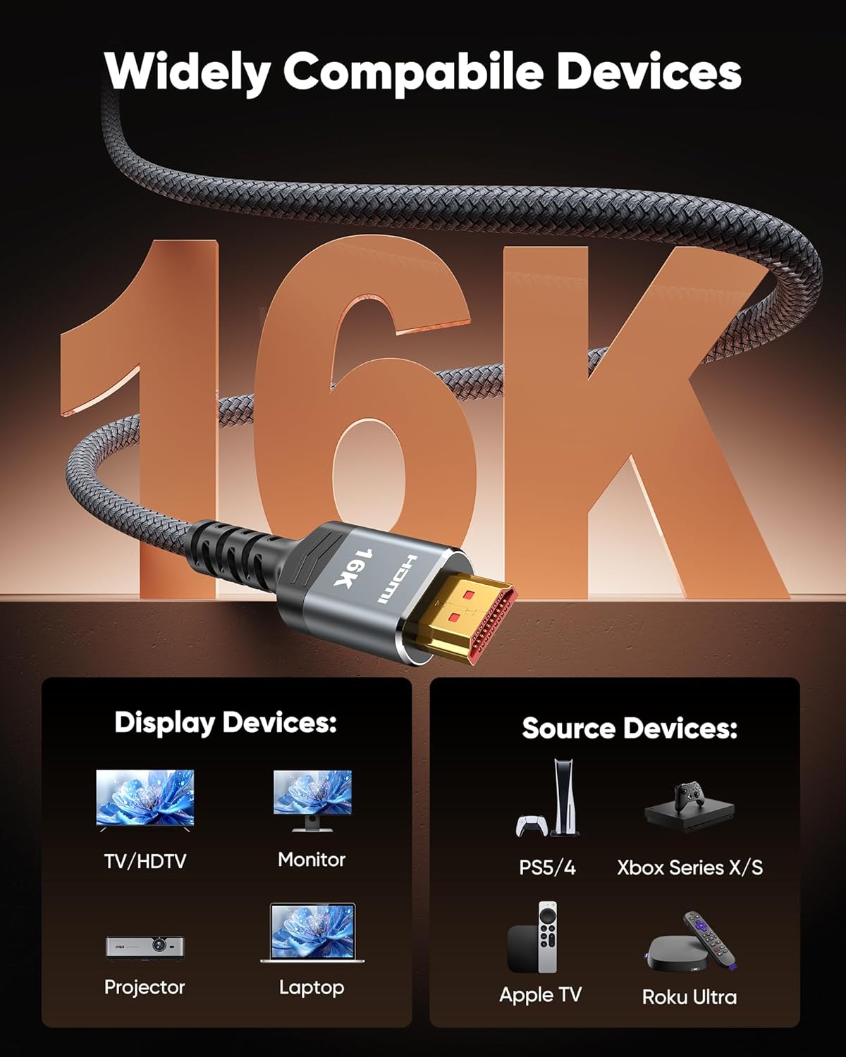 Thumbnail 5 de Snowkids HDMI cable 2m 16K 10K 8K